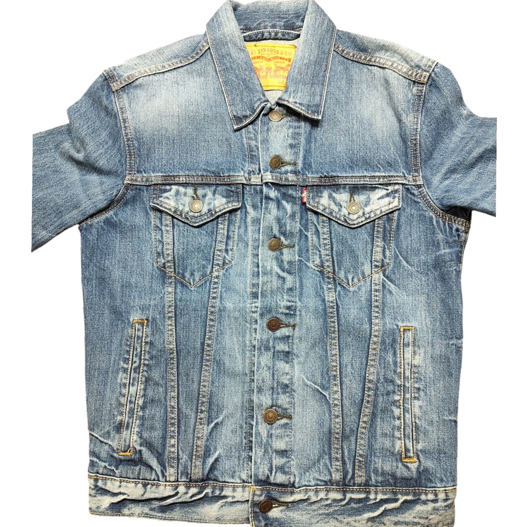 Levi's Levi's Trucker Jacket Mens Short Denim Light Blue 72334 Western 90s Style Size US 29 - 2 Thumbnail