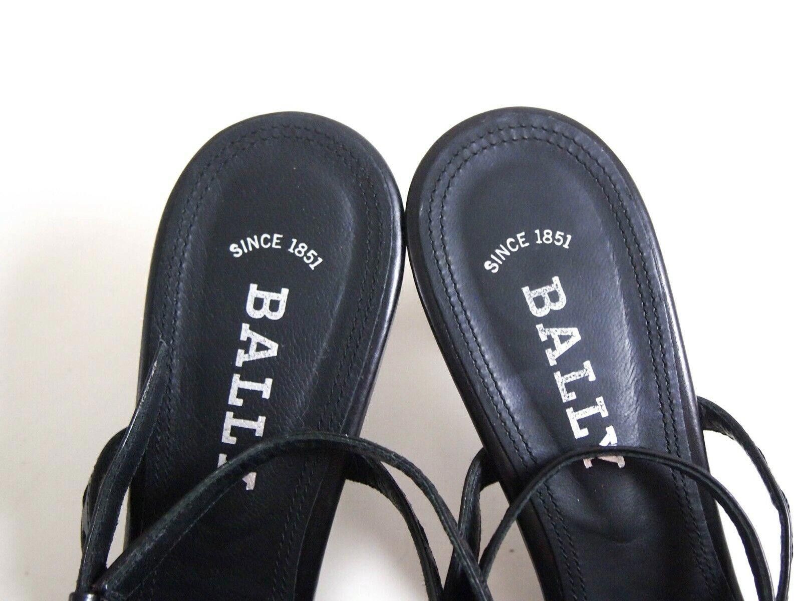 Bally Bally Mid Heel Sandals Black Leather US 5.5 EU 36 Size US 5.5 / IT 35.5 - 5 Thumbnail