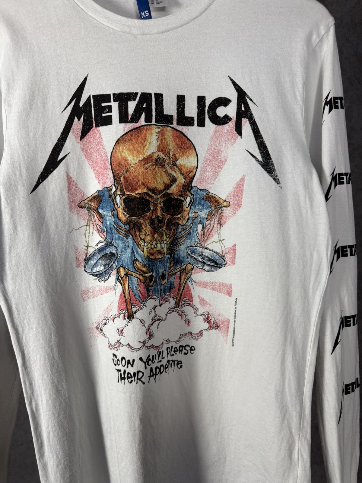 H&M × Metallica Metallica skull rock band longsleeve Size US XS / EU 42 / 0 - 2 Thumbnail