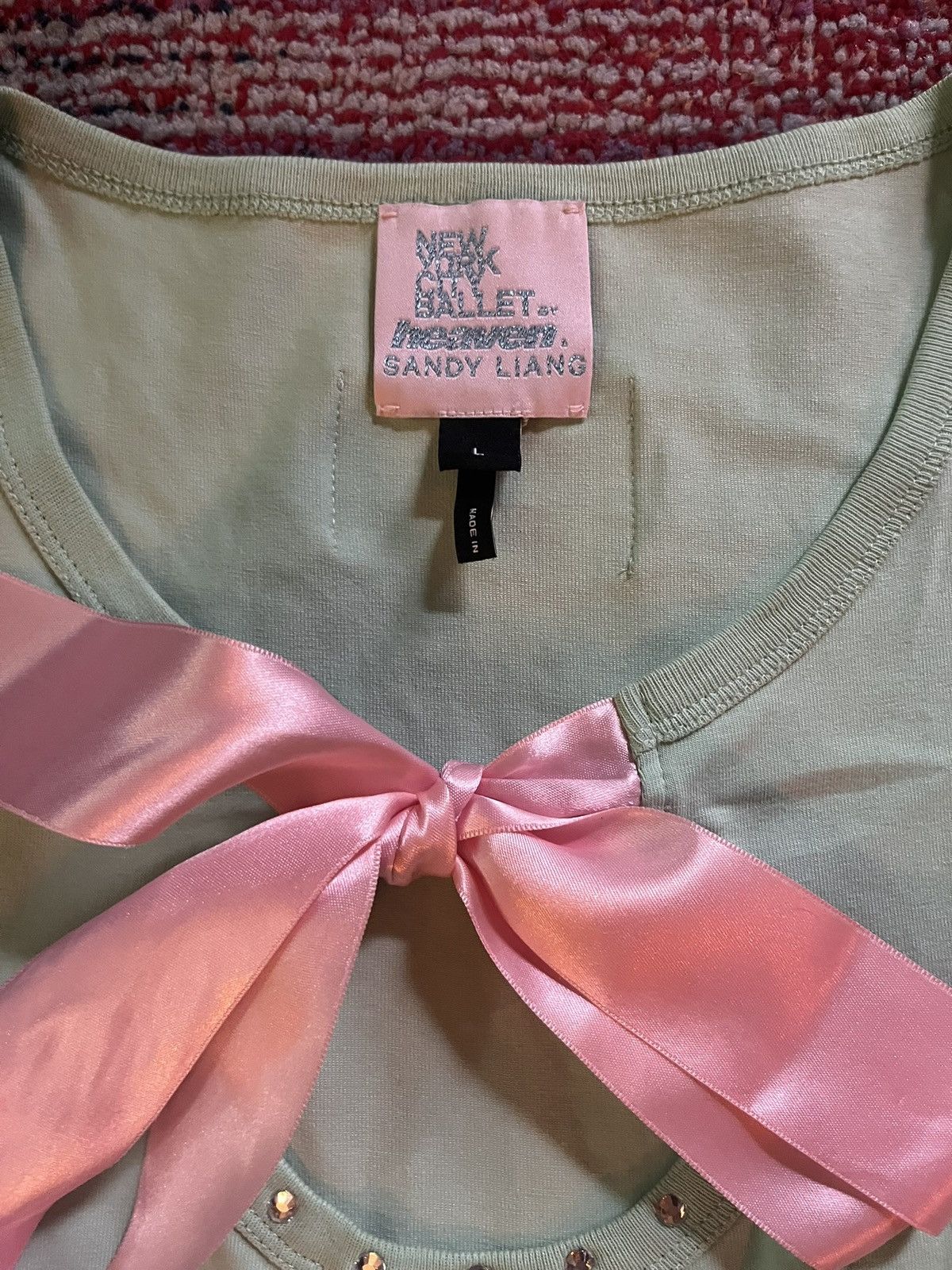 Sandy Liang Sandy Liang X New York Ballet mint tank top with bow Size L / US 10 / IT 46 - 2 Thumbnail