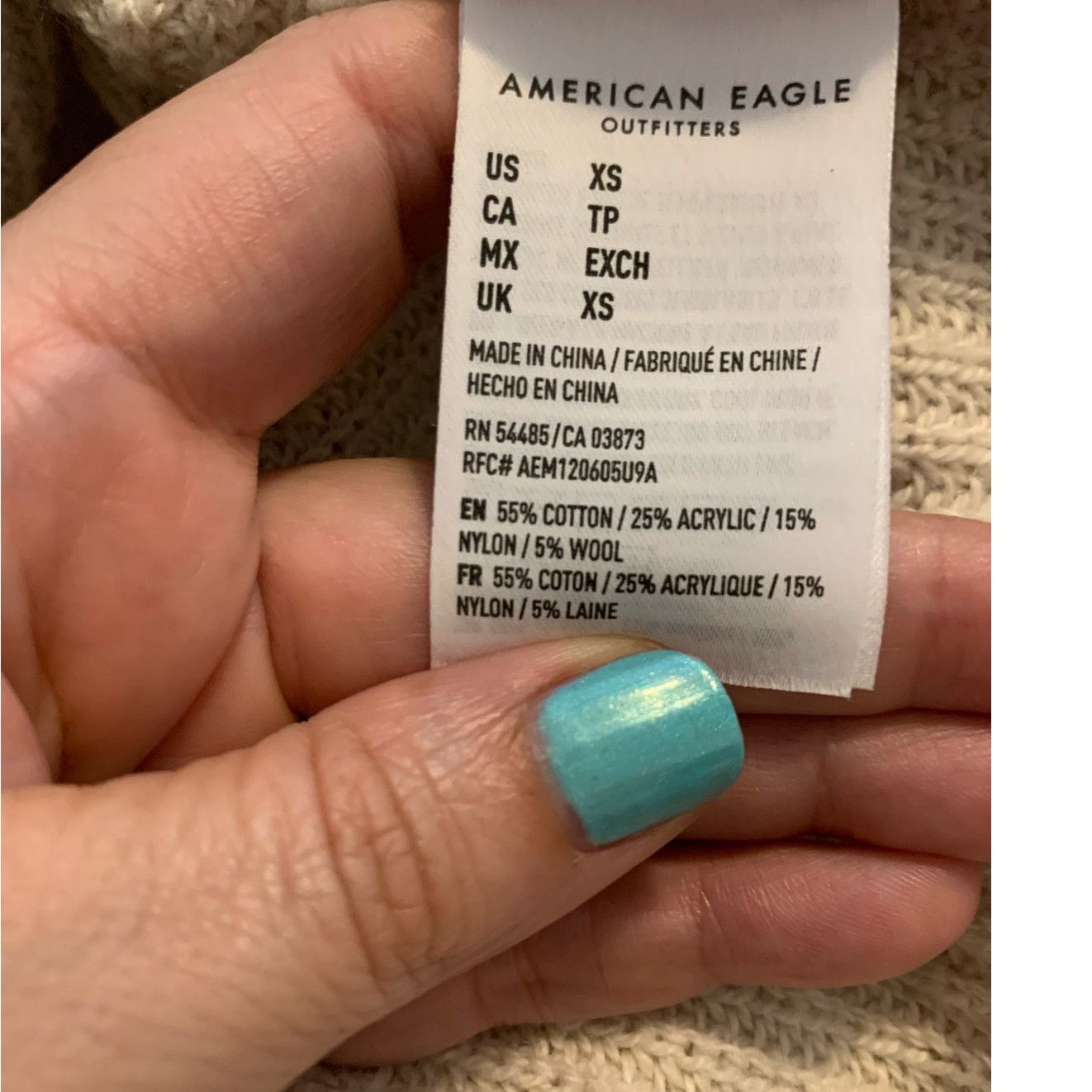 American Eagle Outfitters American Eagle cream mini sweater dress size Xsmall Size XS / US 0-2 / IT 36-38 - 4 Thumbnail