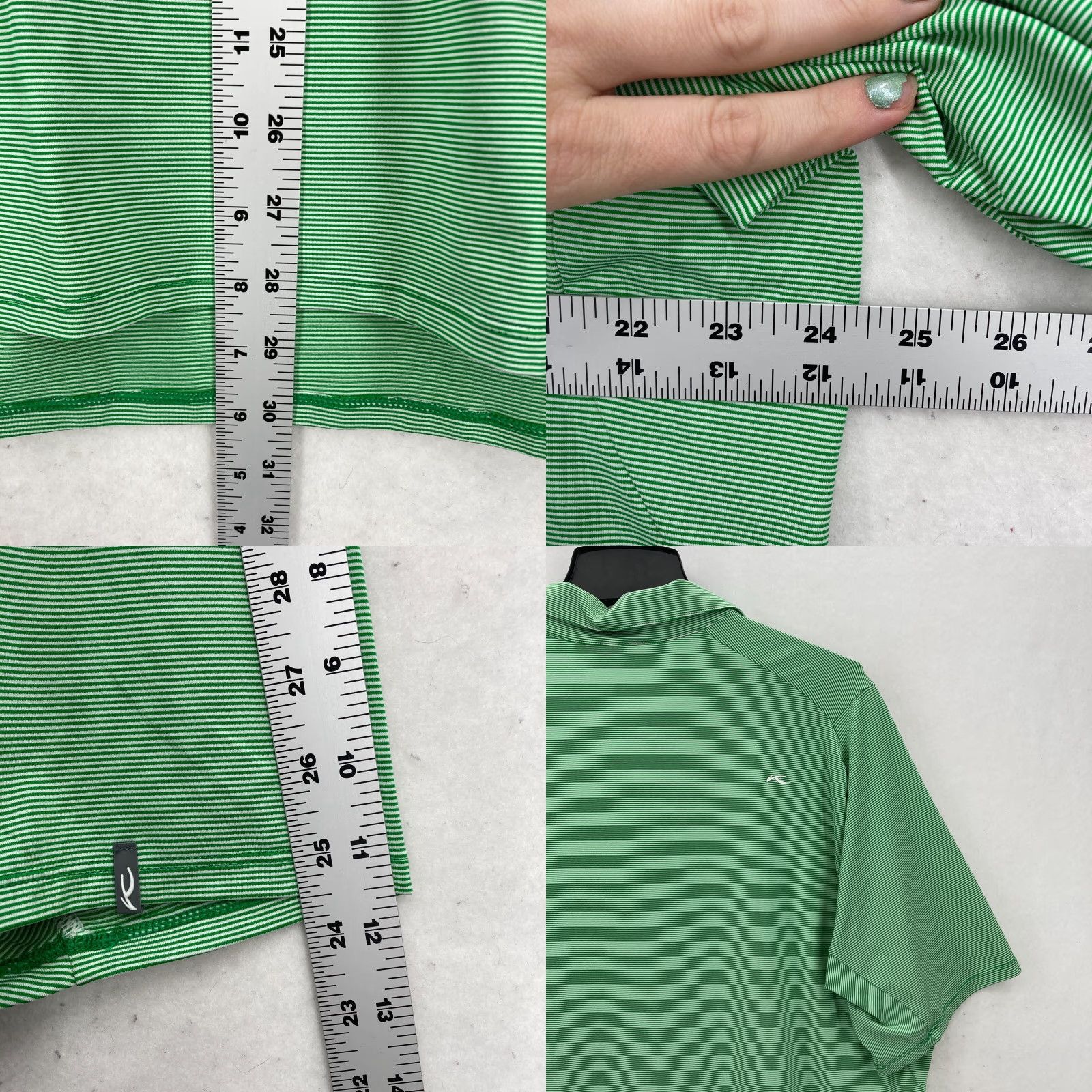 KJUS Kjus Soren Polo Shirt Mens 2XL Green Striped Short Sleeve UPF 50+ Golf Preppy Shirt Size US XXL / EU 58 / 5 - 8 Thumbnail