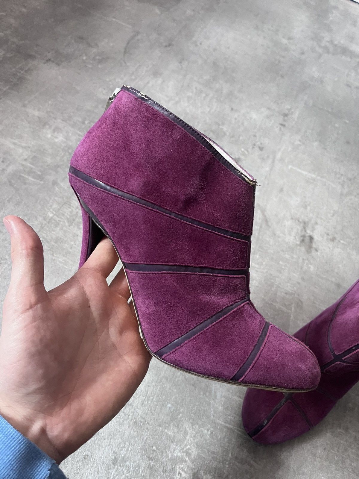 Dior Christian Dior ankle heels purple leather suede Size US 9.5 / IT 39.5 - 4 Thumbnail