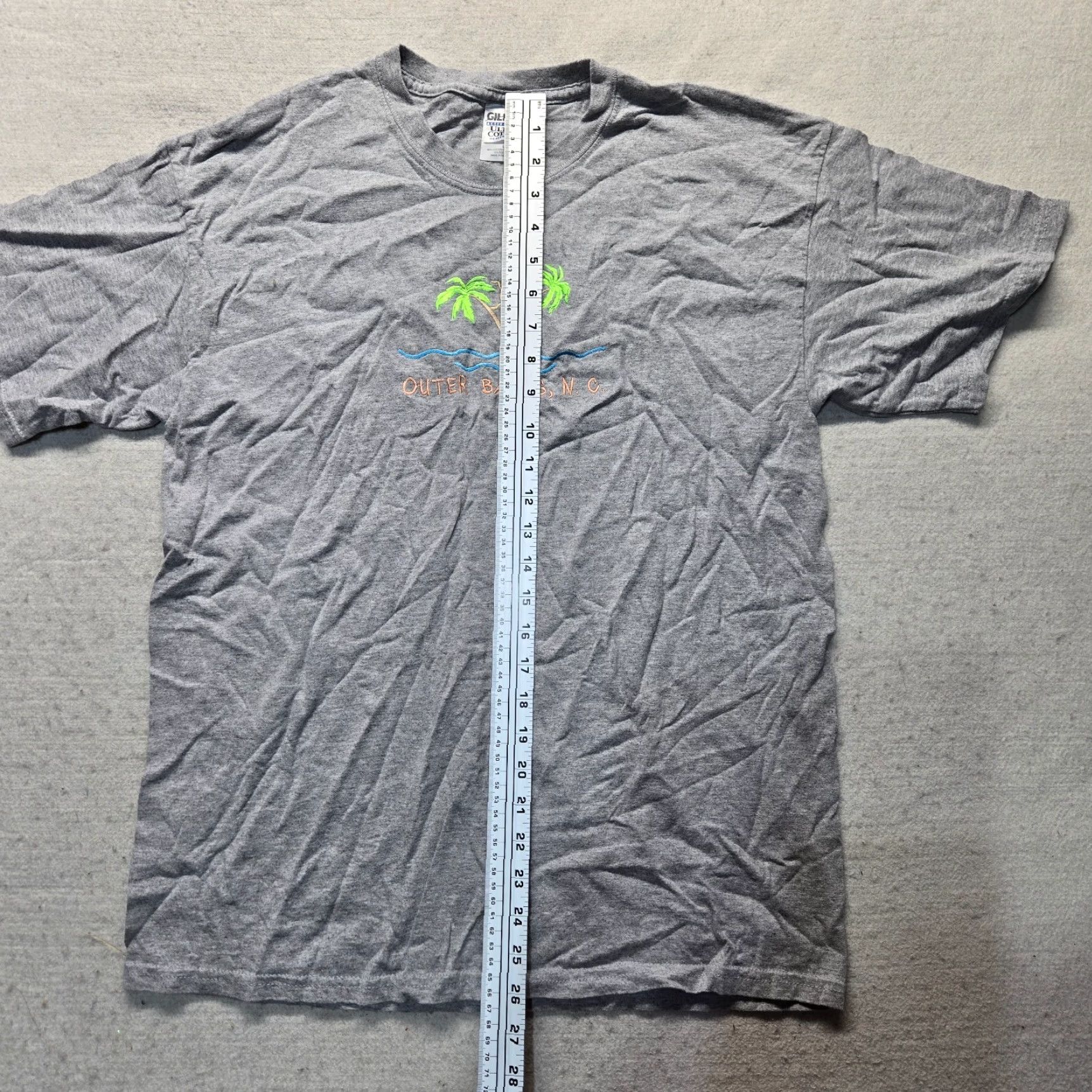 Gildan Gildan Shirt Adult Large Gray OBX Outer Banks Logo Graphic Short Sleeve Mens Size US L / EU 52-54 / 3 - 6 Thumbnail