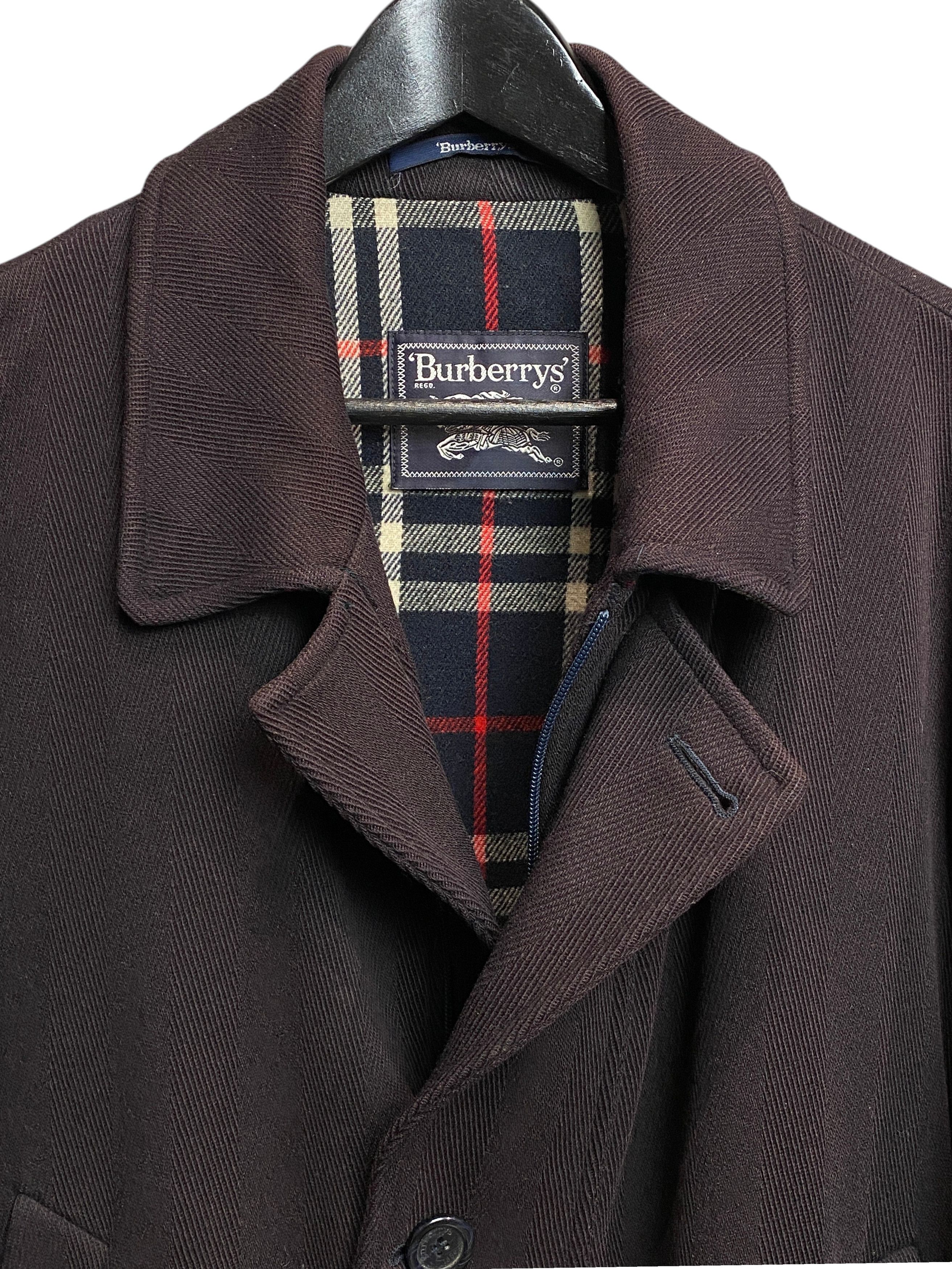 Burberry Burberrys Brown Wool Twill Nova Check Logo Field Jacket Coat Size US XXL / EU 58 / 5 - 11 Thumbnail