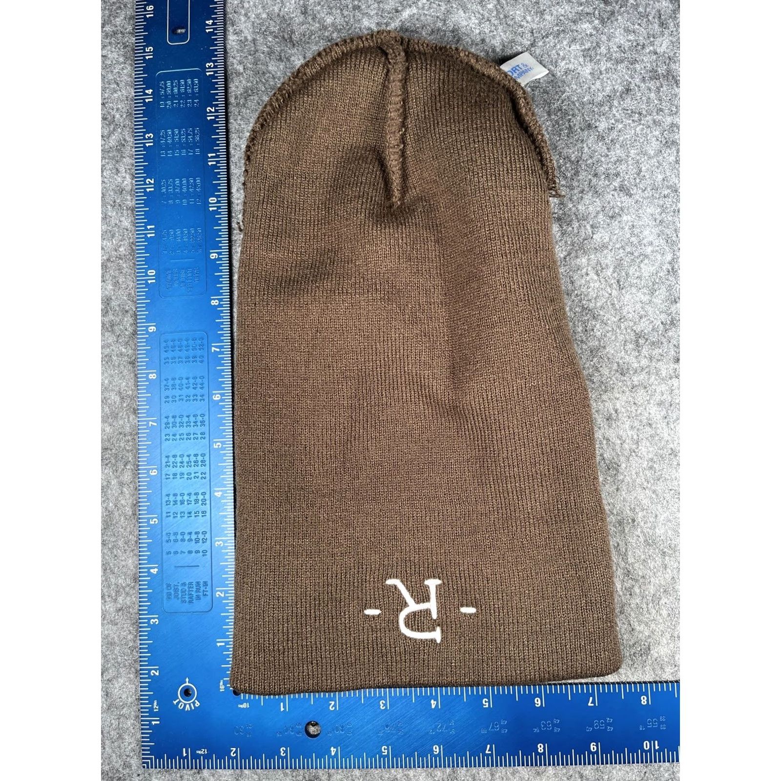 Port & Company Port & Company Beanie Mens One Size Brown Knit Cuffed Winter Embroidered R Logo Size ONE SIZE - 5 Thumbnail