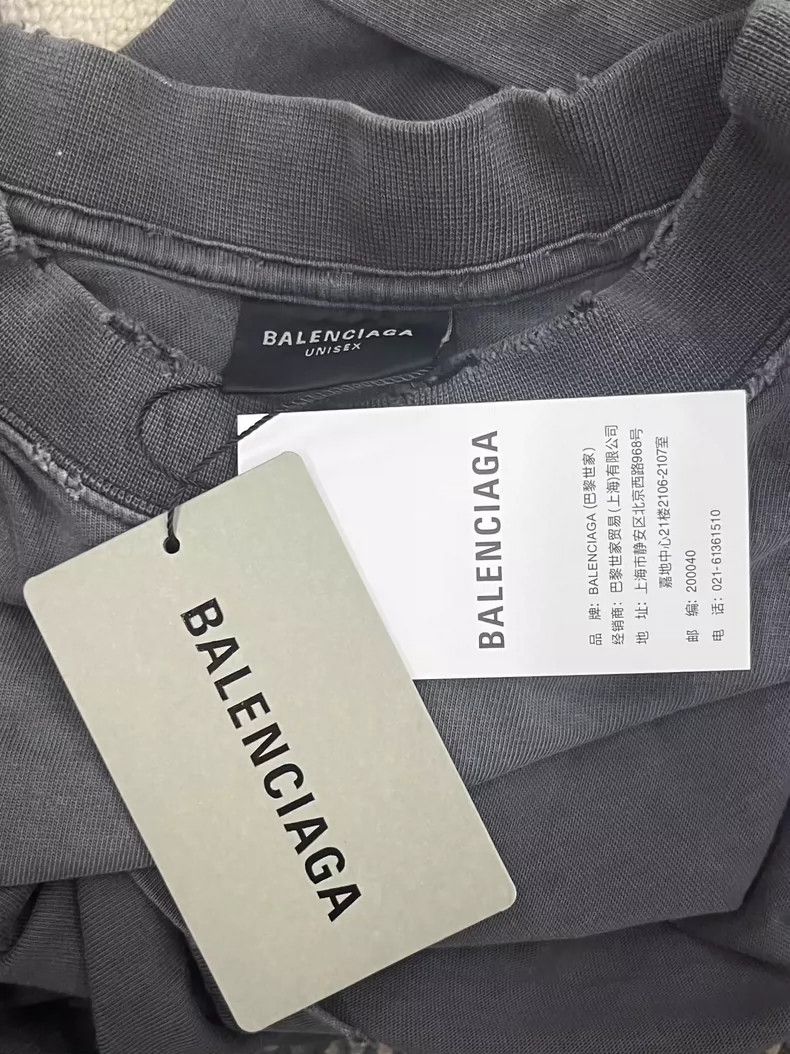Balenciaga Balenciaga Tape Letter Logo Printed Jersey Crew Neck Loose Size US M / EU 48-50 / 2 - 4 Thumbnail