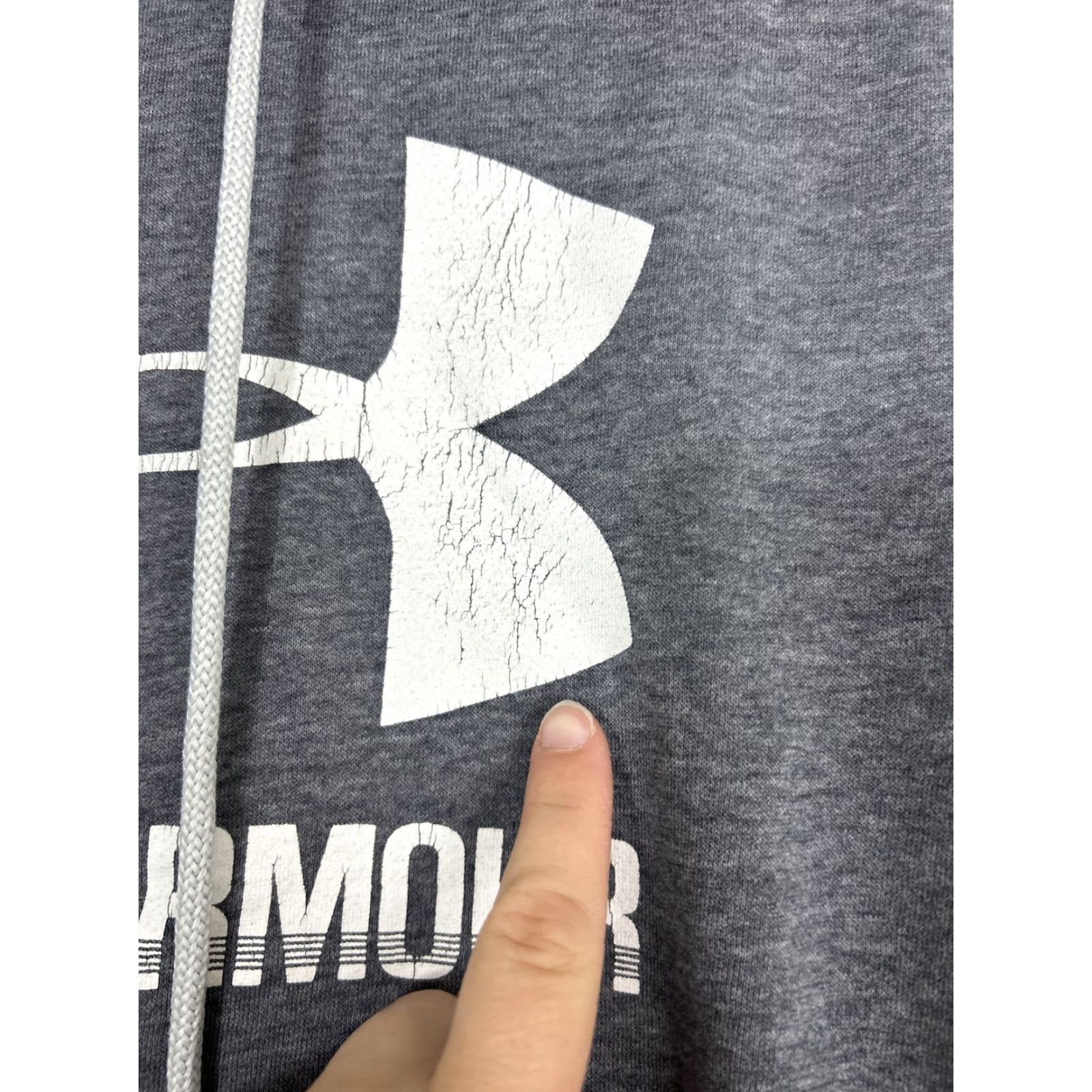 Under Armour Under Armour Womens Hoodie Pullover Gray M Distressed Loose Size M / US 6-8 / IT 42-44 - 4 Thumbnail