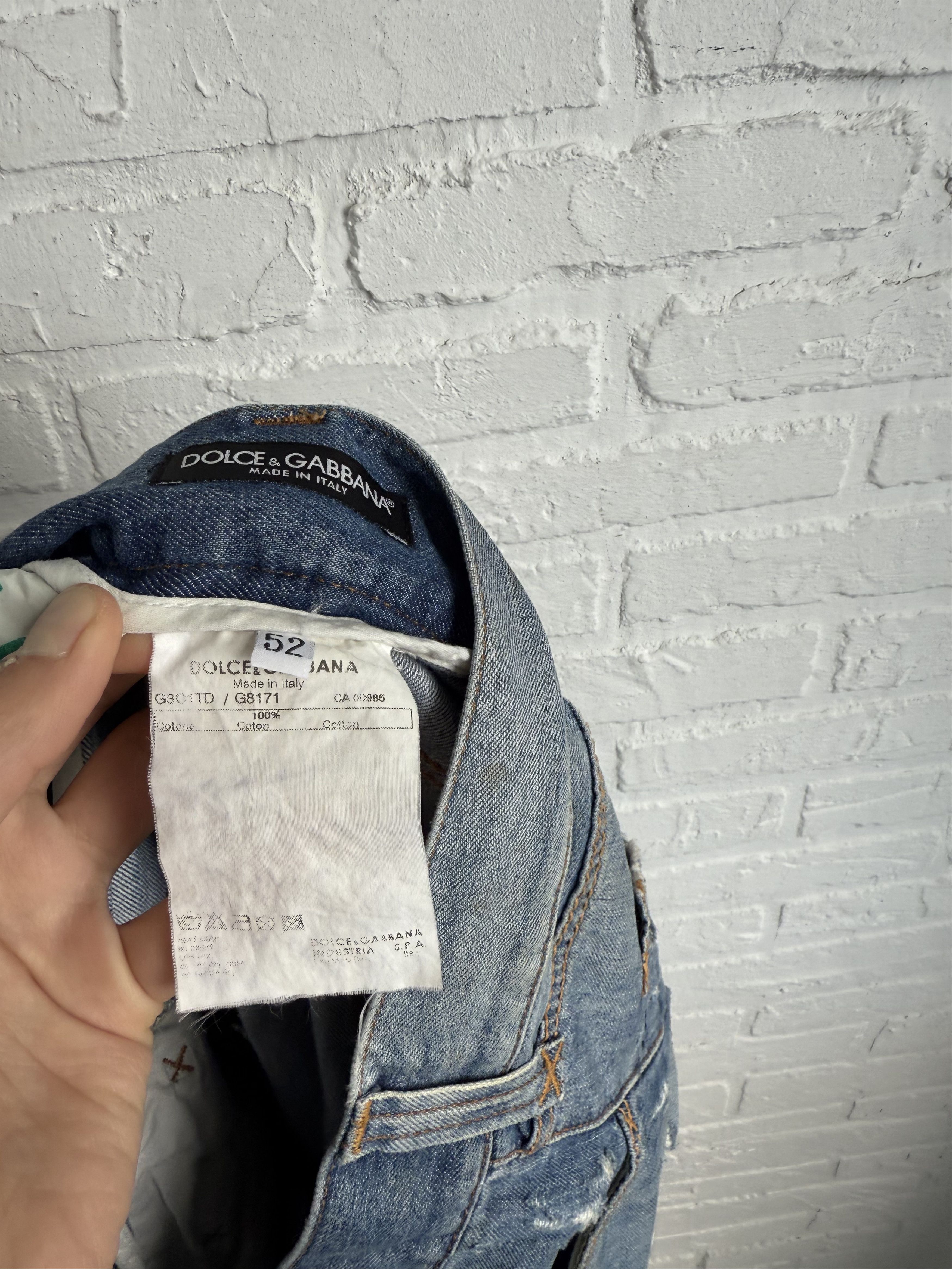 Dolce & Gabbana Vintage 2000s Dolce & Gabbana distressed jeans peace logo Size US 36 / EU 52 - 4 Thumbnail