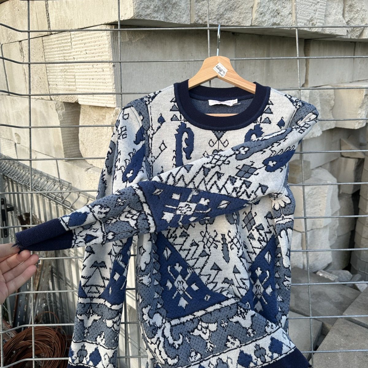 Tory Burch Tory Burch Tapestry Jacquard Sweater Knitwear M Damask Wool Size M / US 6-8 / IT 42-44 - 11 Thumbnail