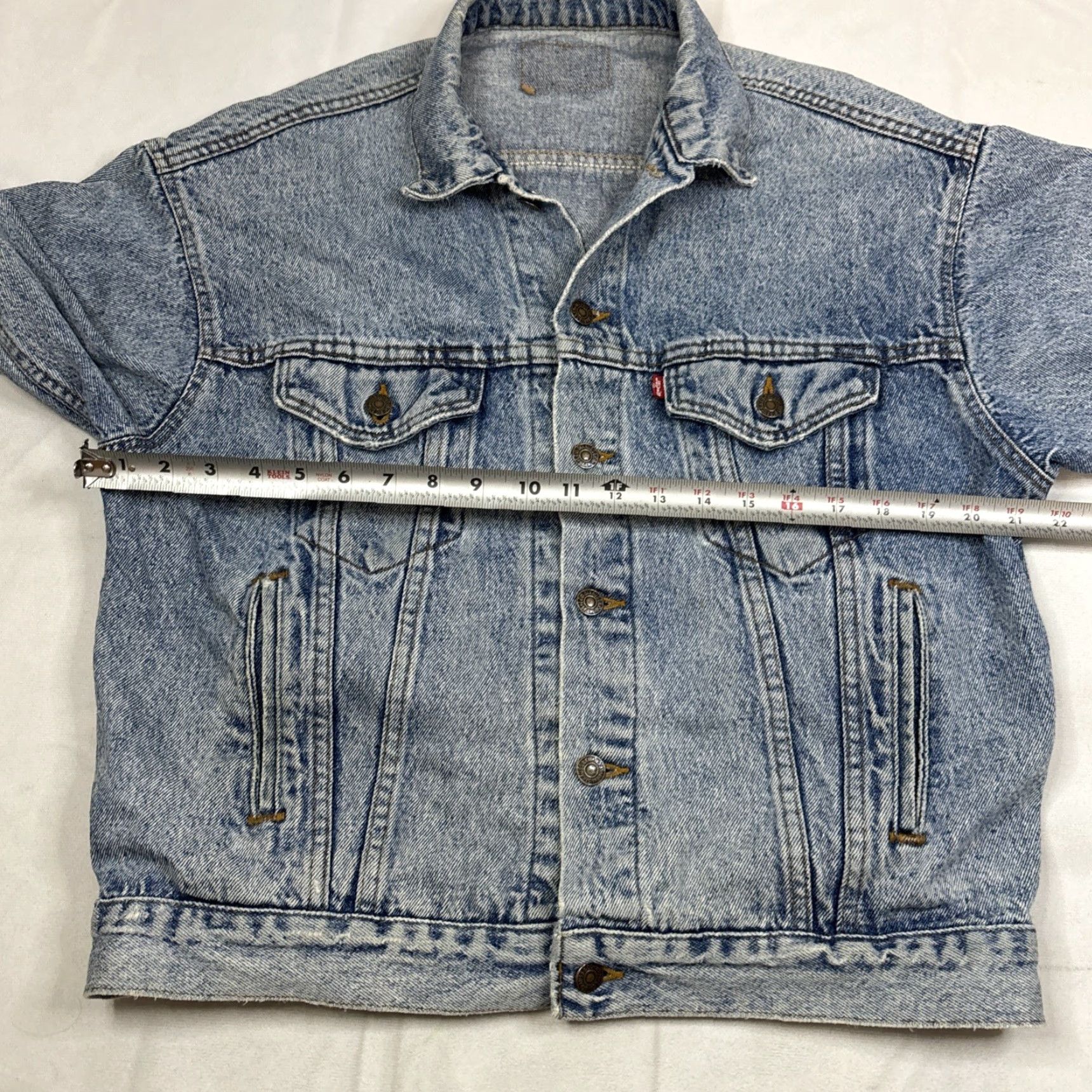 Levi's VINTAGE Levi's 90s Denim 527 Buttons Stamp Trucker Jacket Mens Medium Blue Denim Rockabilly USA Size US M / EU 48-50 / 2 - 7 Thumbnail