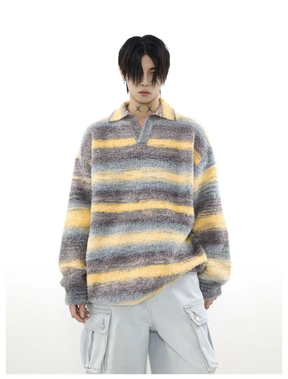 Other Striped Sweater Knit Cardigan Sweater Size US L / EU 52-54 / 3 - 3 Thumbnail