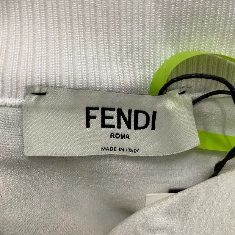 Fendi Fendi White and Green Monogrammed Double F Pleated Skirt Size 26" / US 2 / IT 38 - 3 Thumbnail