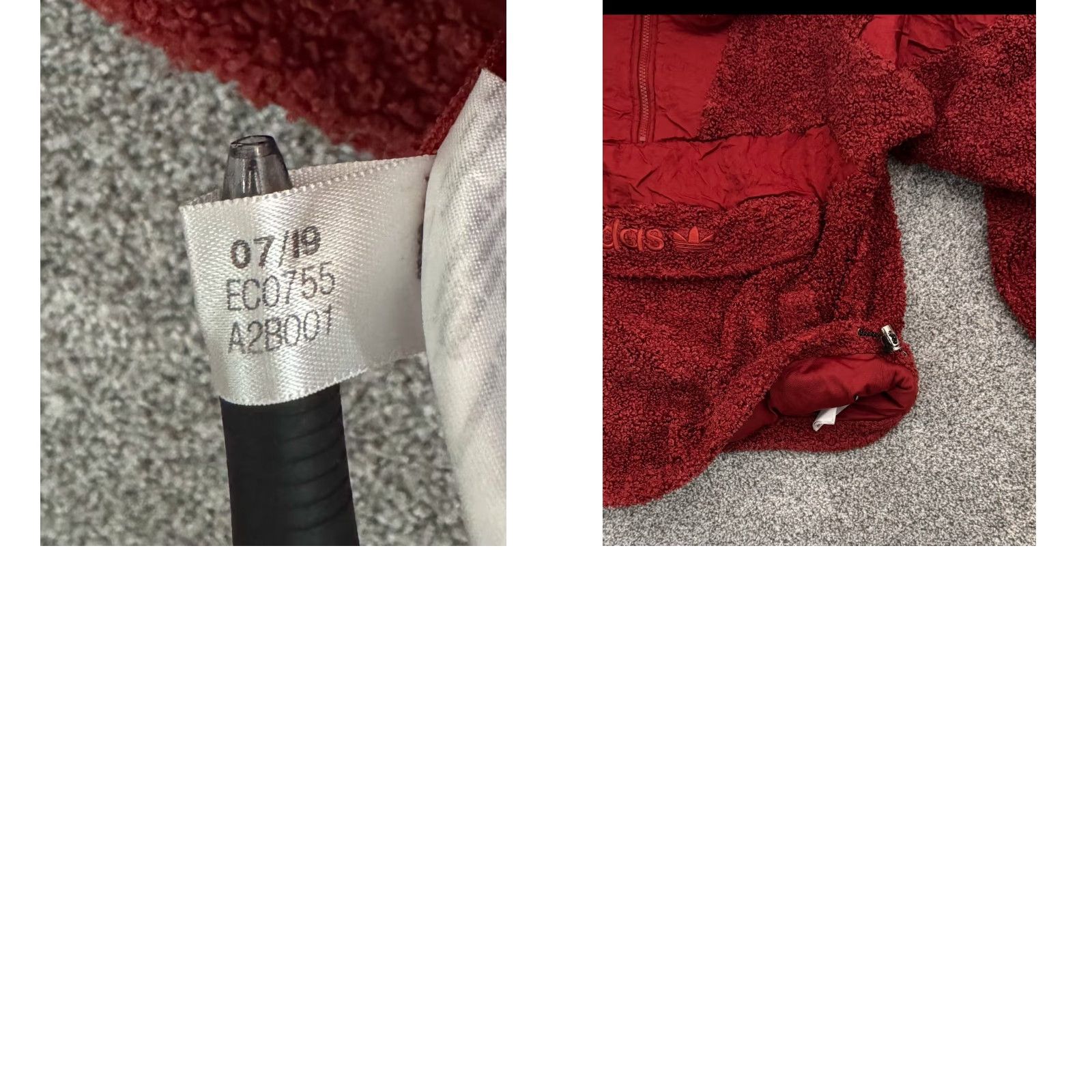 Adidas Adidas Originals Sherpa Jacket Womens S 1/2 Zip Kangaroo Pocket Red, Cozy, Regular Fit, Long Sleeve, Zip, Fleece, Logo - Vintage No, 2nd Hand? Size S / US 4 / IT 40 - 9 Thumbnail