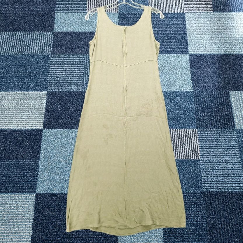 Vintage K Studio Dress Womens 10 Green Maxi Long Length Scoop Neck Sleeveless Rayon Dress Size L / US 10 / IT 46 - 1 Thumbnail