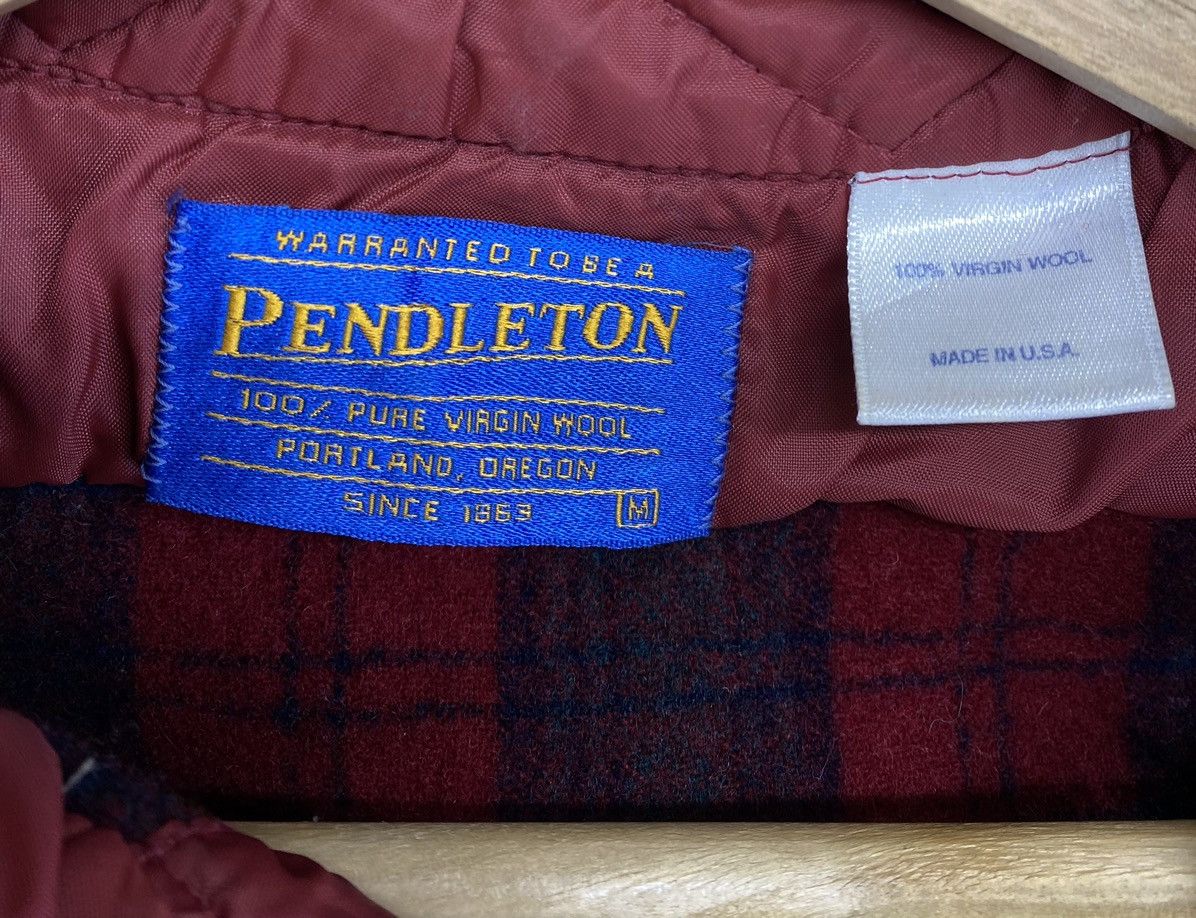 Pendleton Vintage Pendleton Wool Flannel Shadow Plaid Shirts Button Up Size M / US 6-8 / IT 42-44 - 6 Thumbnail