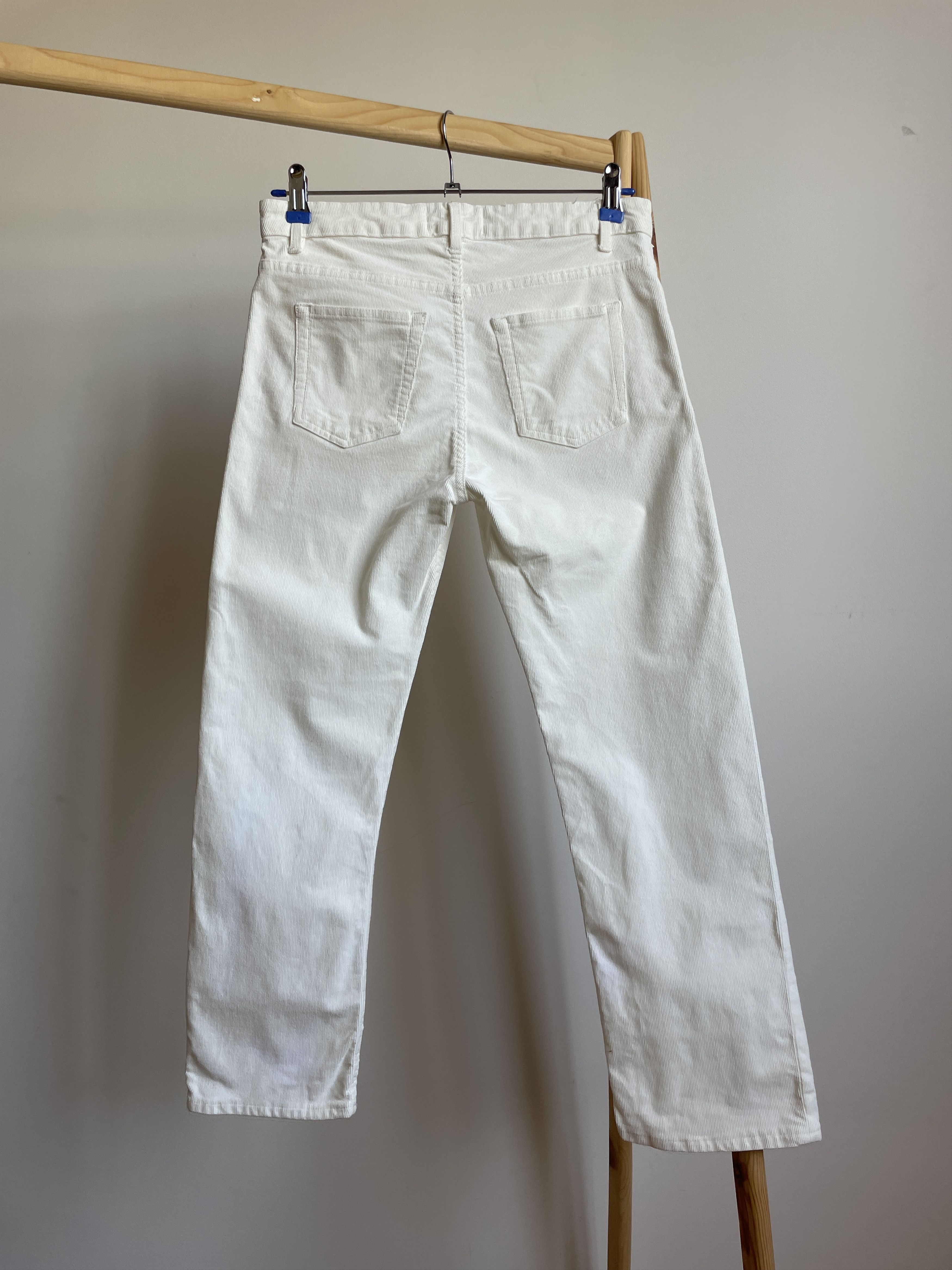 Acne Studios Acne Studios Pop Corduroy Womens White Pants Size 34 Size 34" / US 12 / IT 48 - 2 Thumbnail