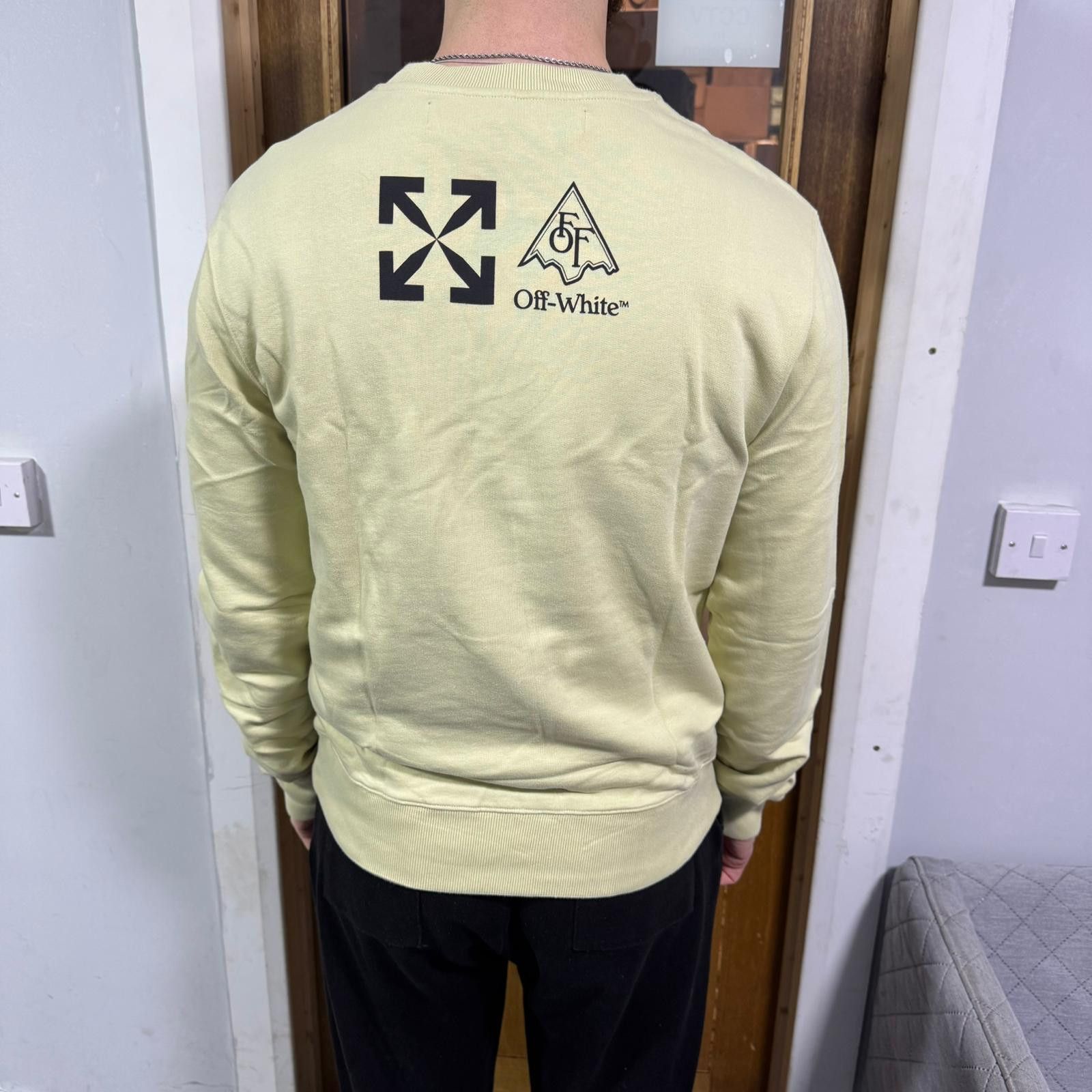 Off-White Beige Vertical Climb Arrows Logo Sweatshirt Size US M / EU 48-50 / 2 - 3 Thumbnail