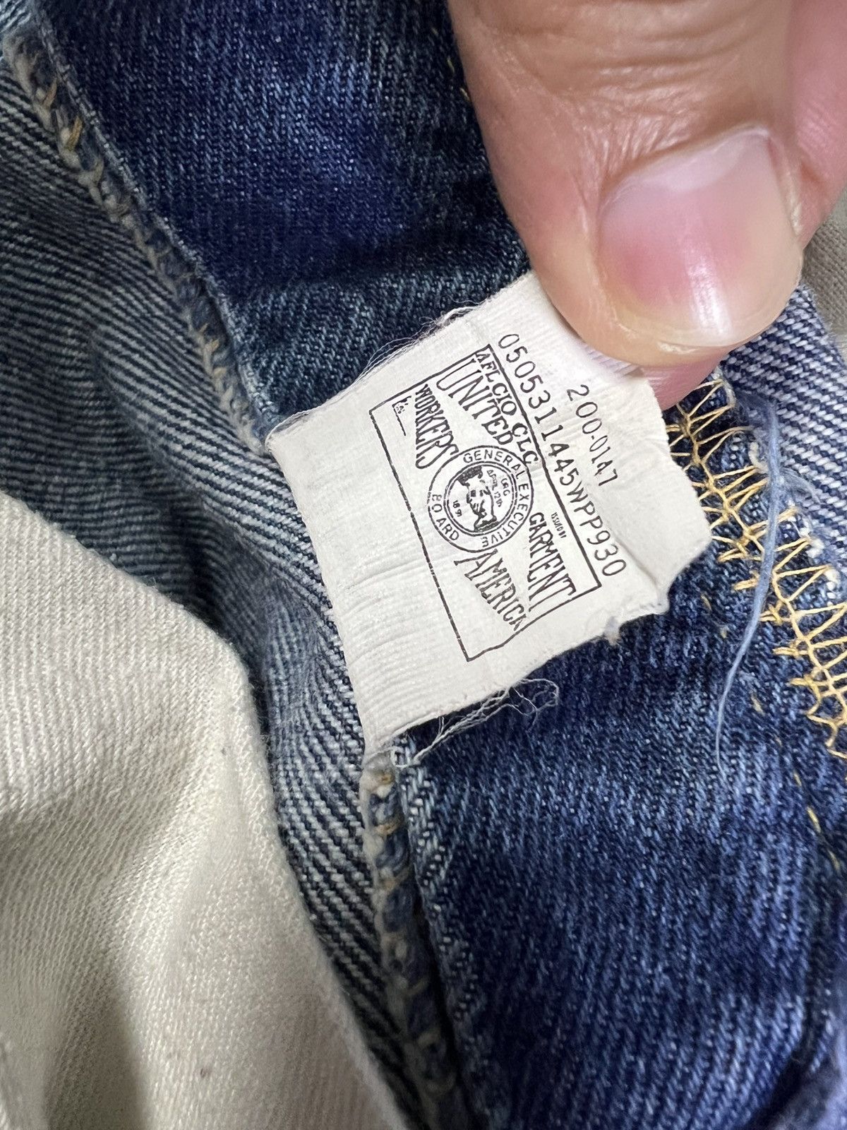 Vintage 70’s Lee Riders Button Scovill Denim Jean Size US 33 - 18 Thumbnail