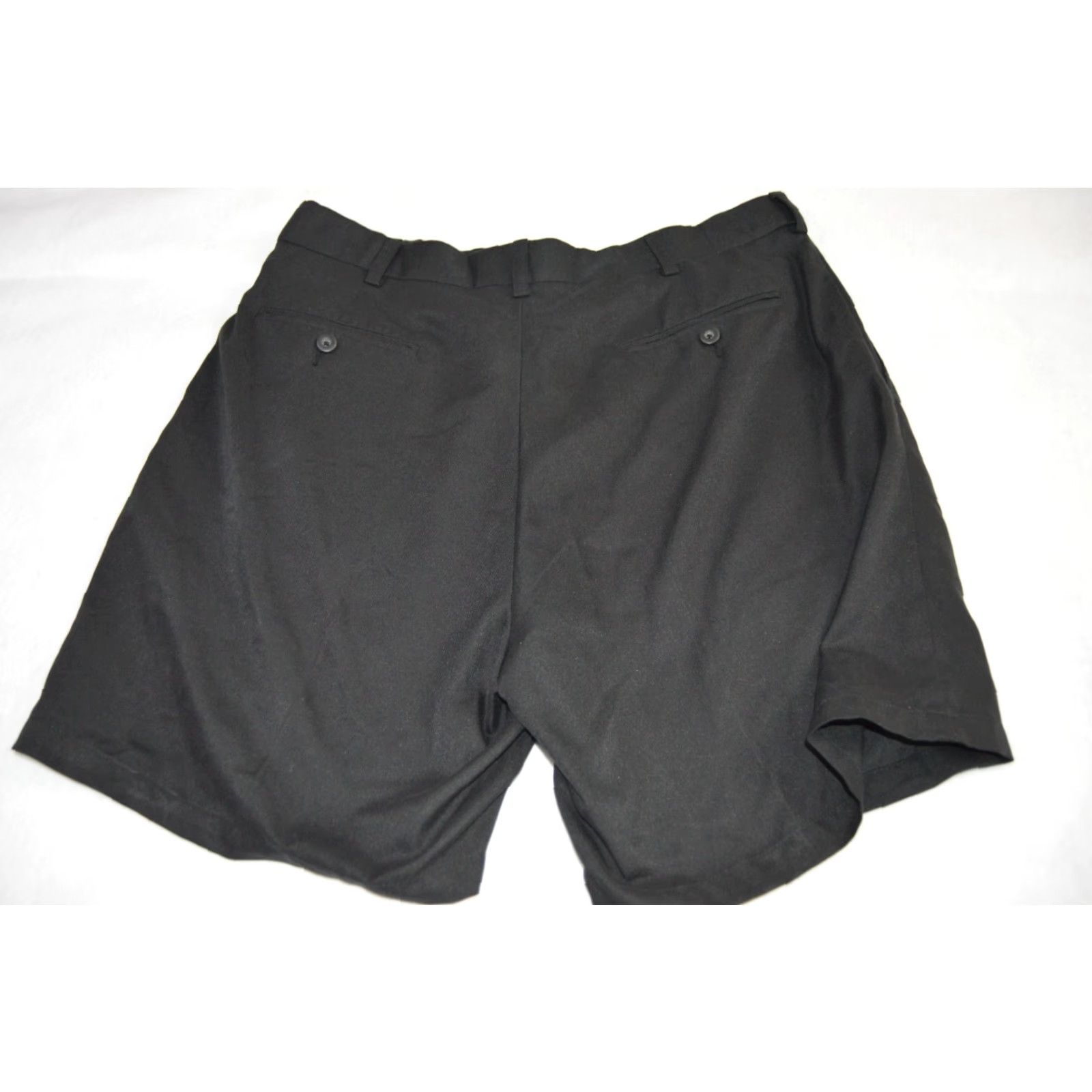 Perry Ellis MENS Perry Ellis PLEATED Shorts 38 BLACK 100% POLYESTER AMERICA Men Form Size US 38 / EU 54 - 2 Thumbnail