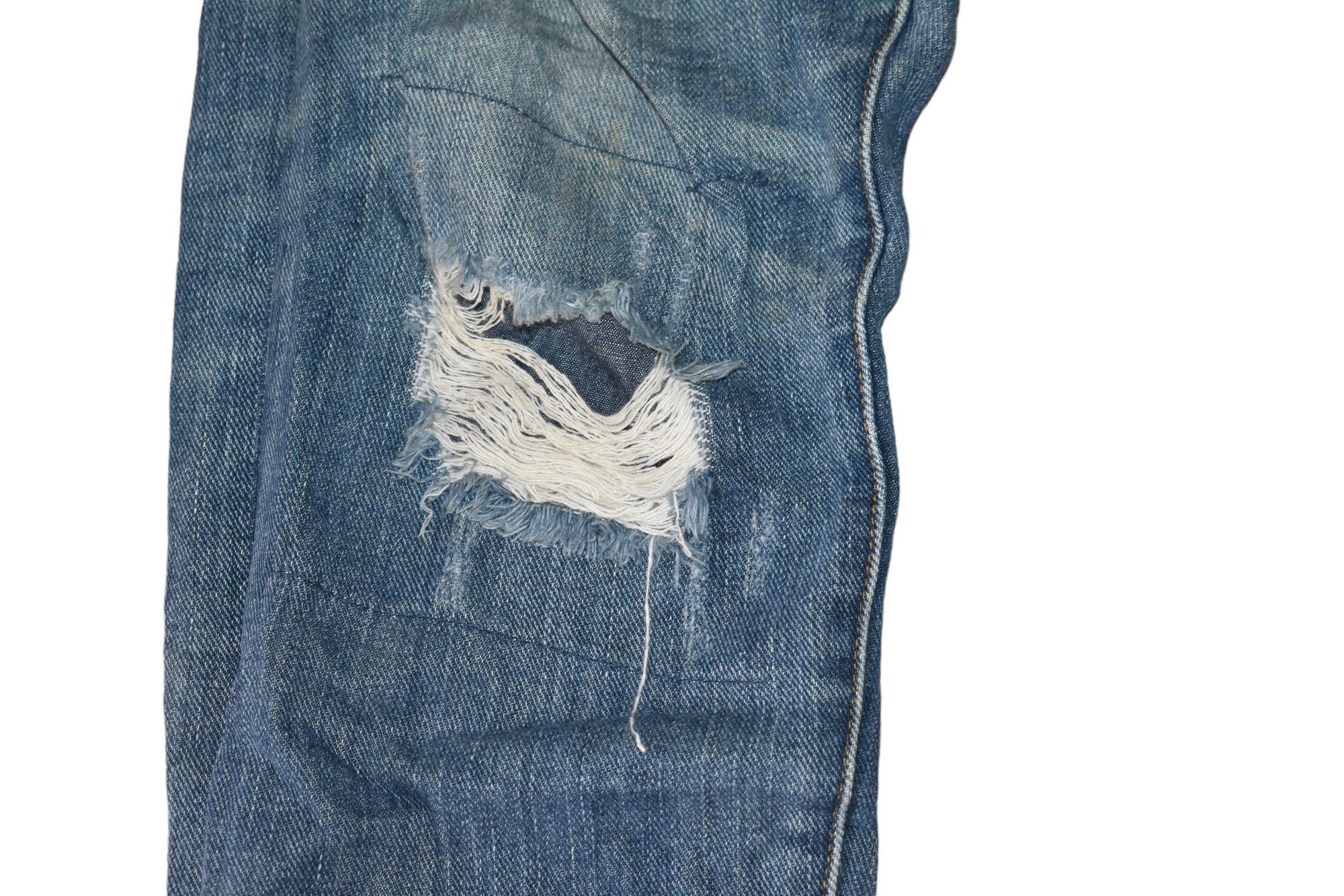 Japanese Brand × Jean Japanese Inherit Distress Slim Denim size 33 Size US 33 - 4 Thumbnail