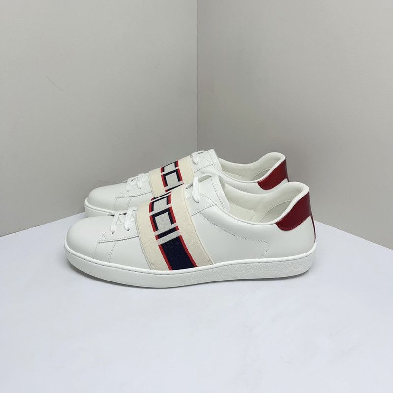 Gucci Gucci Ace Leather Stripe Low-Top Sneakers 0079 Size US 7.5 / EU 40-41 - 1 Thumbnail