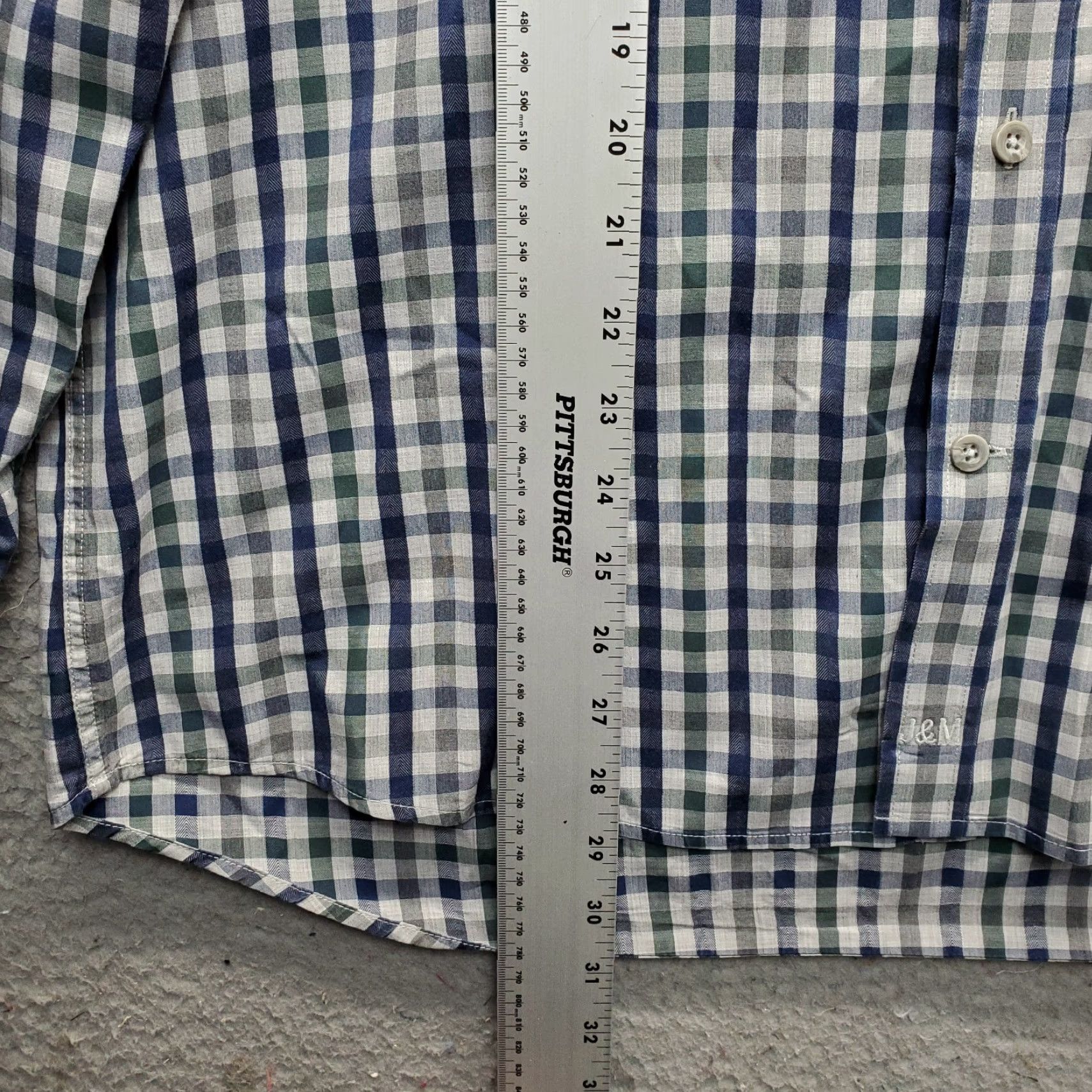 Johnston & Murphy Johnston & Murphy Shirt Mens L Multi Plaid Button-Down Chest Pocket Casual, Travel, Breathable, 100% Cotton, Regular Fit, Plaid, Long Sleeve Size US L / EU 52-54 / 3 - 3 Thumbnail