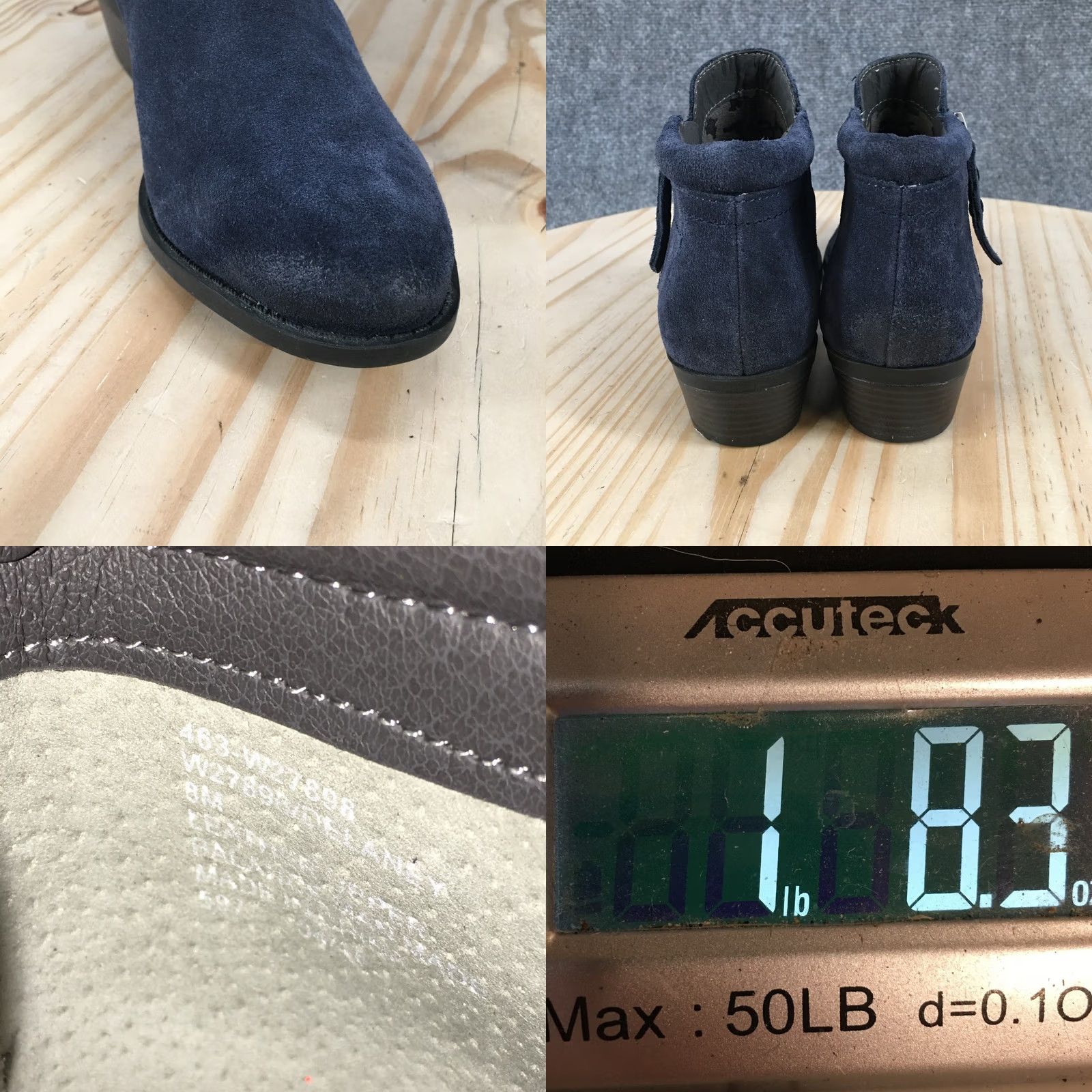 Vintage White Mountain Boots Delaney Ankle Booties Blue Leather Zip Casual Womens 8 M Boots Size US 8 / IT 38 - 10 Thumbnail