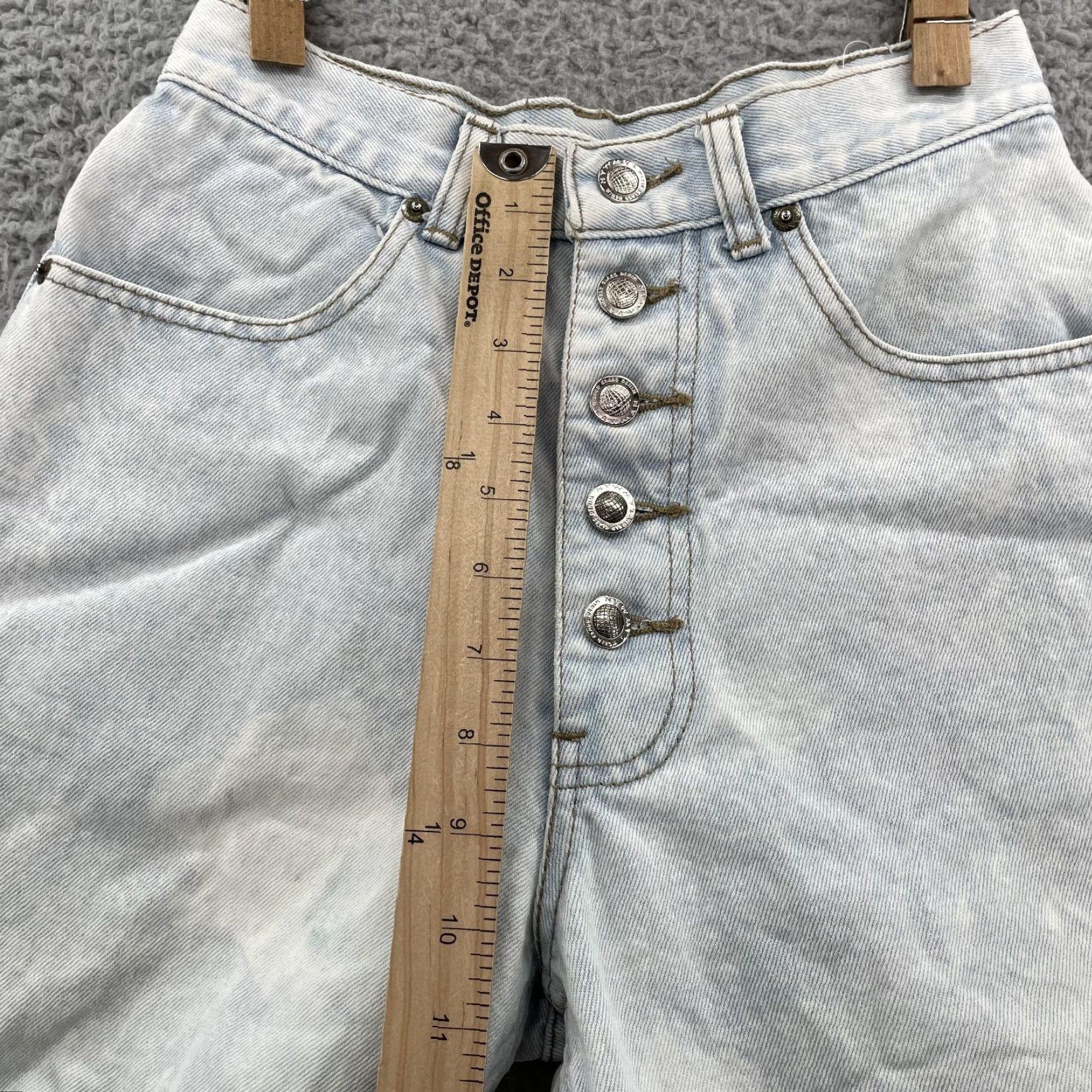 Vintage VINTAGE Lawman Bermuda Shorts Women 5 Blue Denim 90s Retro Classic Americana 80s Cotton Jeans Shorts Womens Size 27" / US 4 / IT 40 - 4 Thumbnail