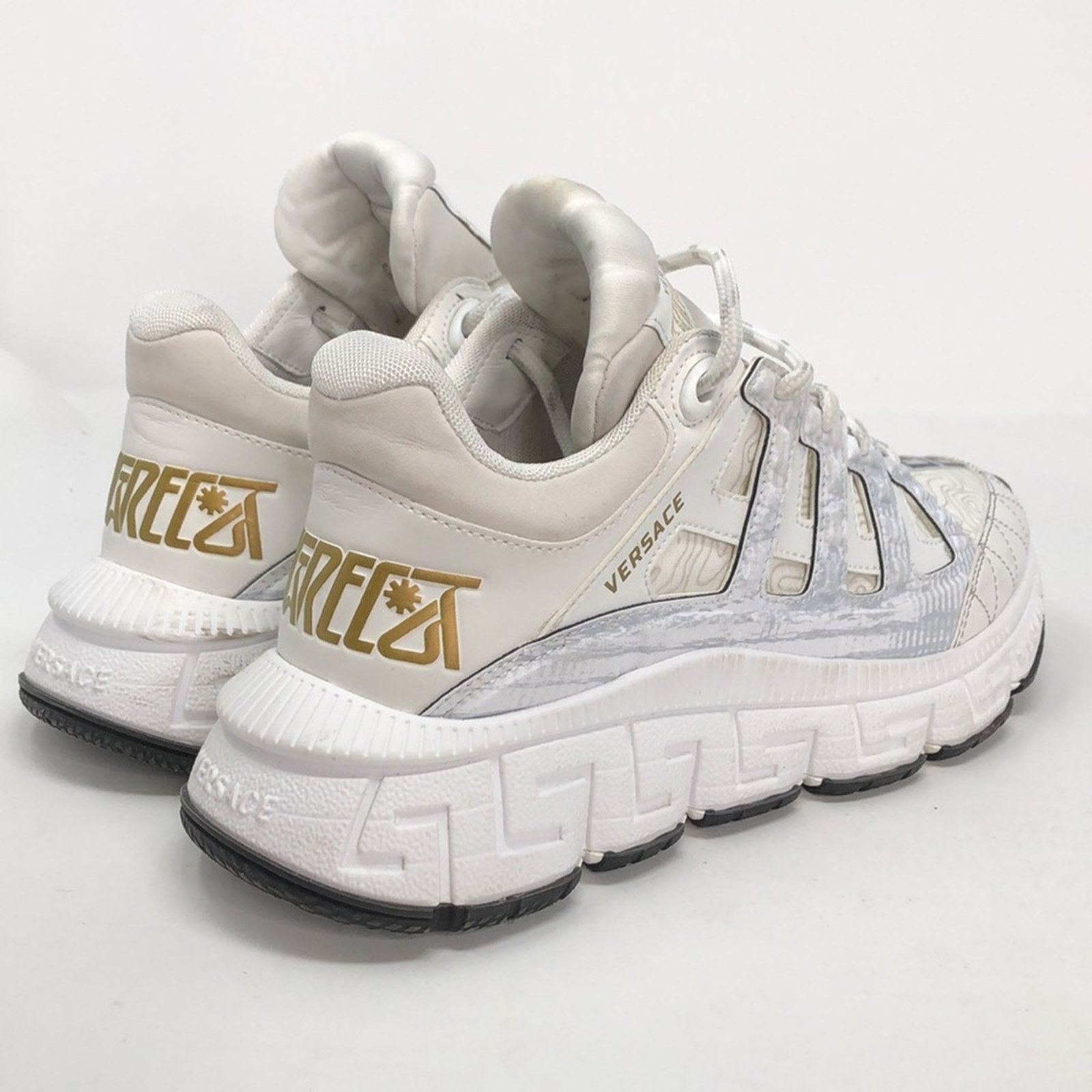 Versace Versace Womens Trigreca Bianco Oro DST539G Sneakers -Size 39 Size US 9 / IT 39 - 12 Thumbnail