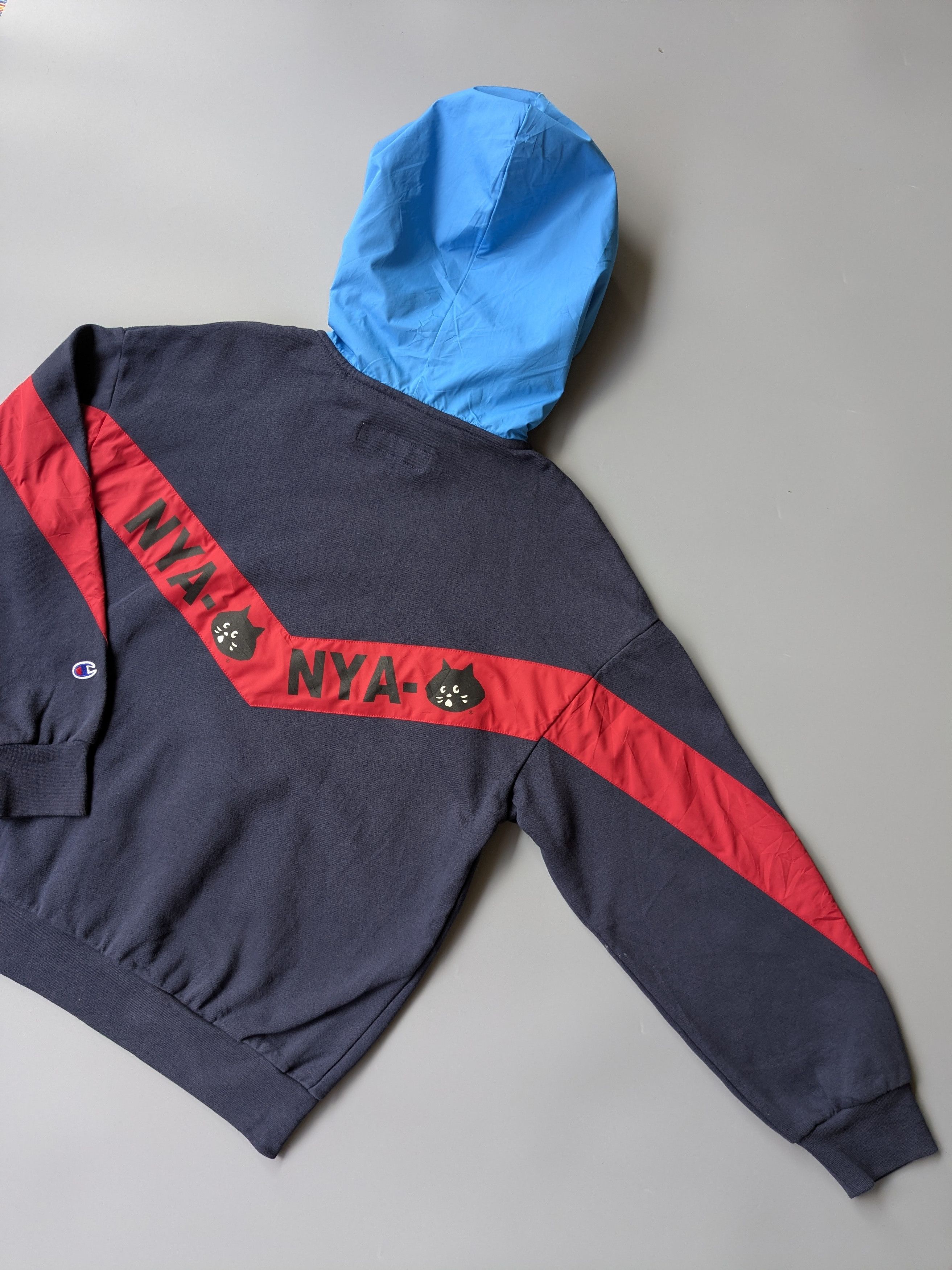 Champion × Ne-Net Champion X Ne-net Issey Miyake pullover hoodie multicolor Size L / US 10 / IT 46 - 1 Thumbnail