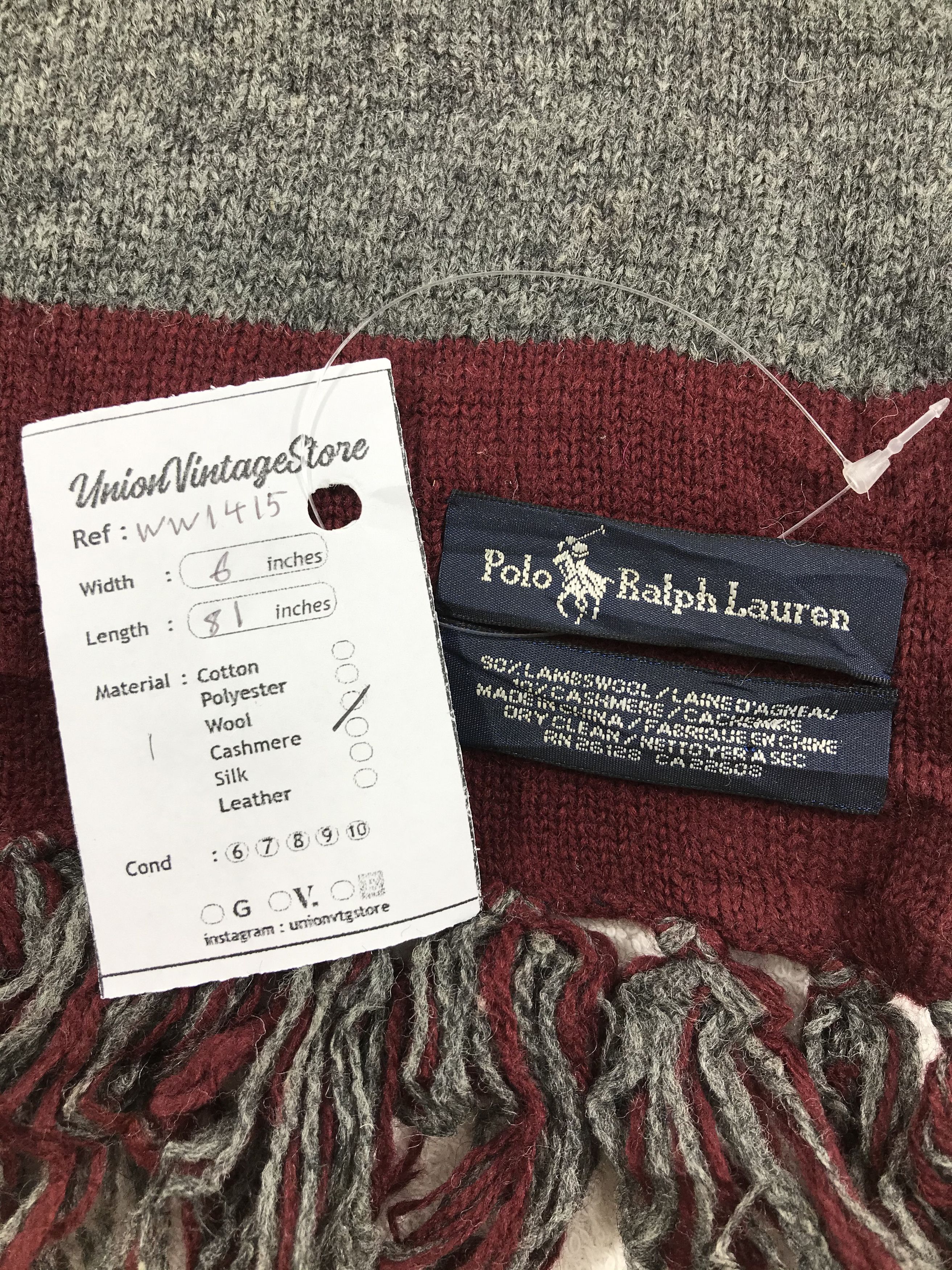 Polo Ralph Lauren × Vintage Polo Ralph Lauren Scarf / Muffler / Neckwear - WW1415 Size ONE SIZE - 5 Thumbnail