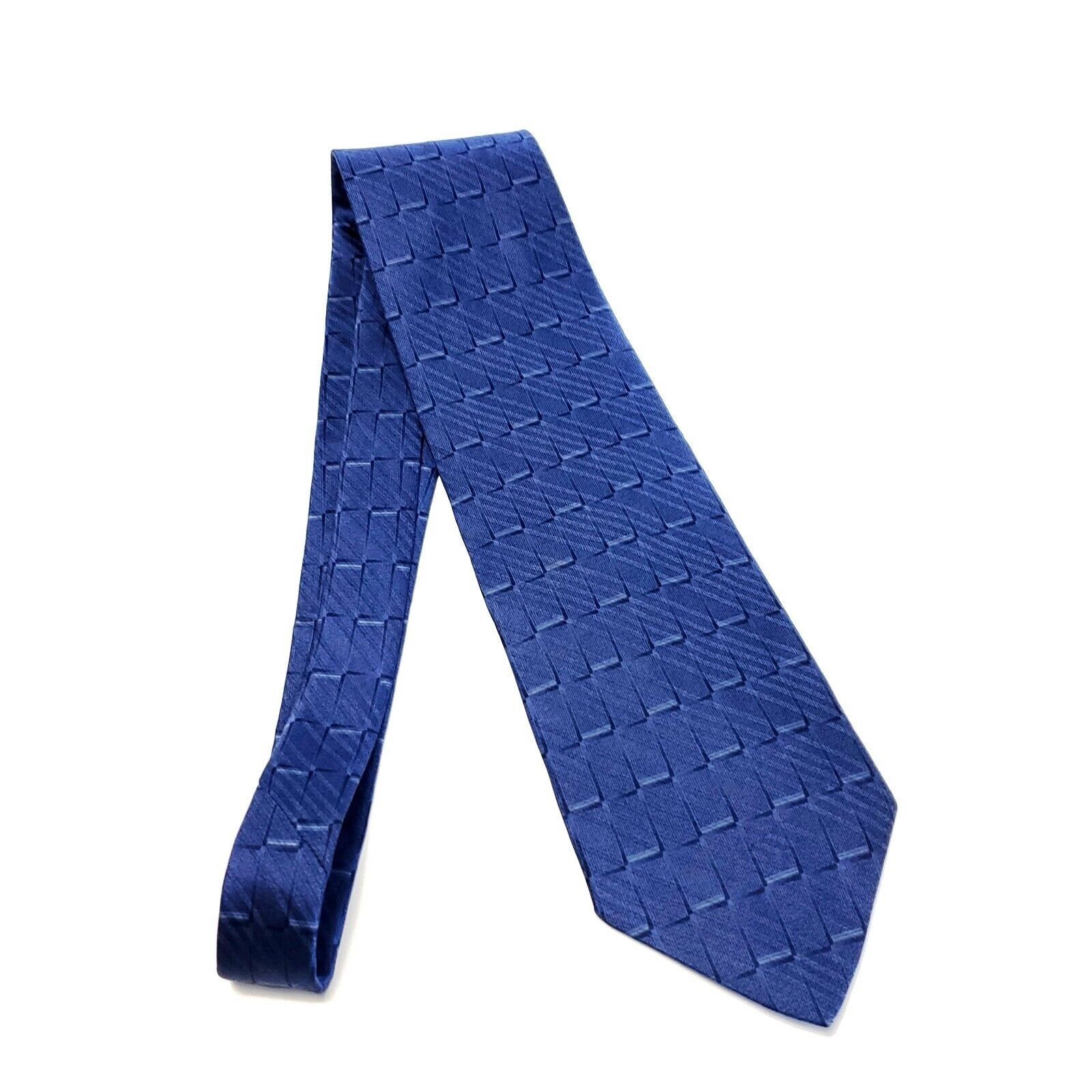 Stafford Stafford Italy Blue Abstract Jacquard Wide Silk Tie Size ONE SIZE - 6 Thumbnail