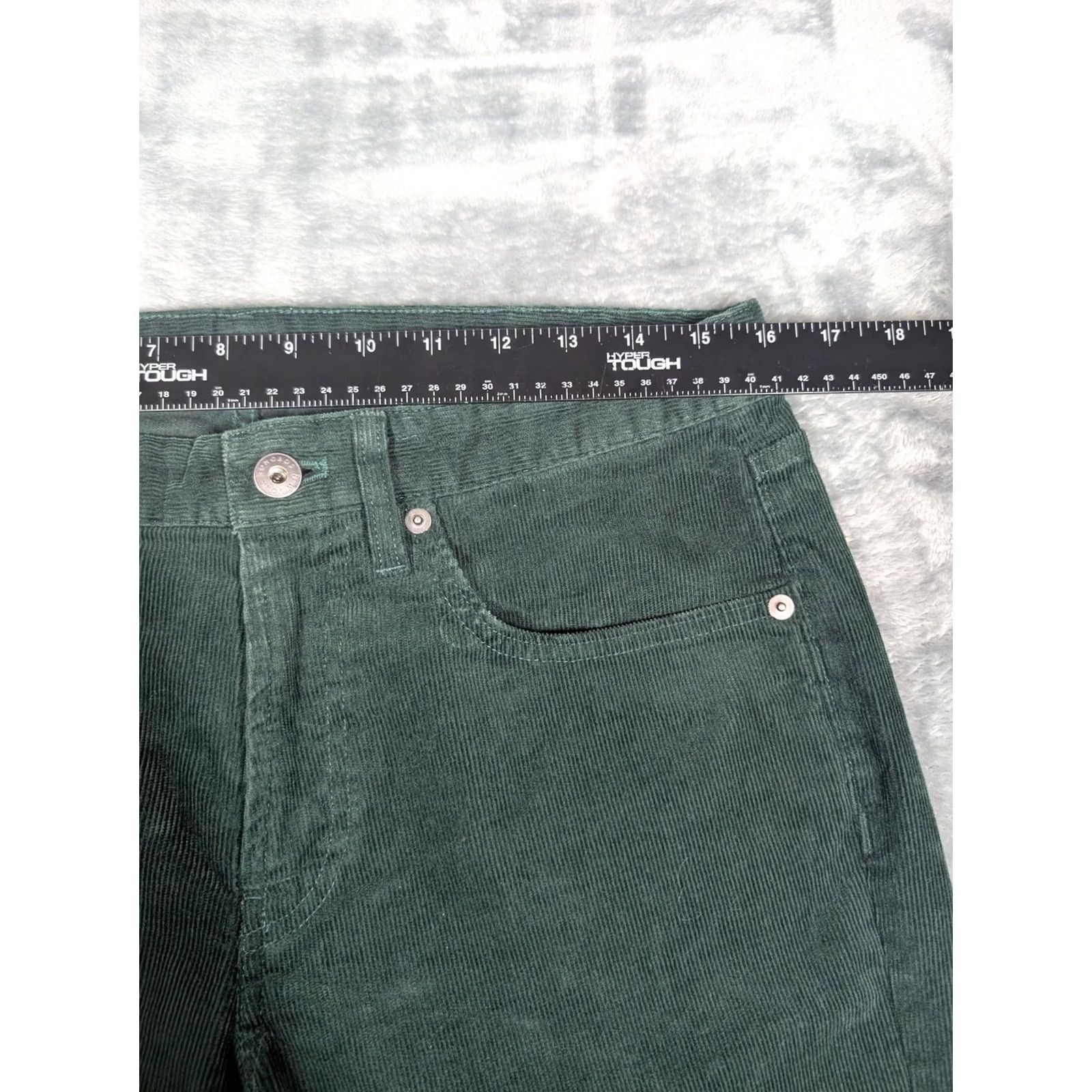 Bonobos Bonobos Corduroy Pants Mens 31x30 Green Stretch 5 Pocket Slim Chino Straight Front Zipper Fly 5-Pocket Denim-Style Casual Slim Fit Mens Size US 31 - 2 Thumbnail
