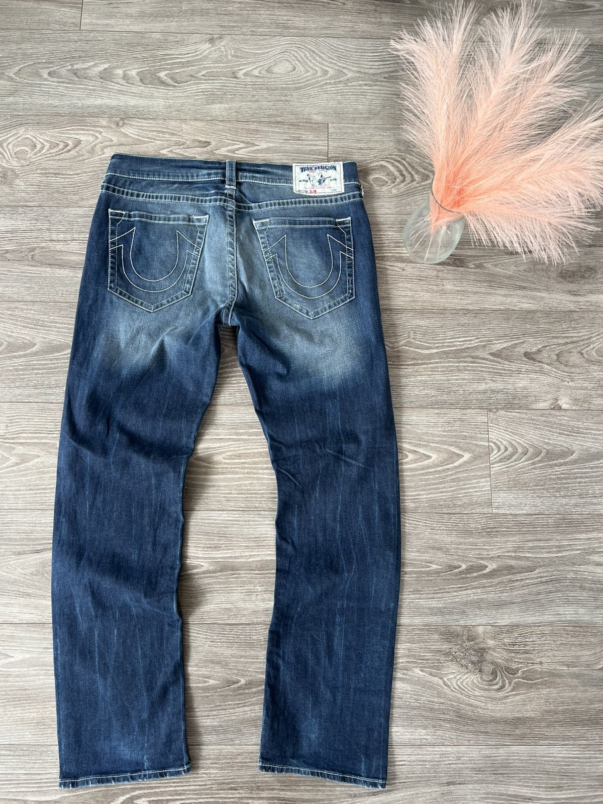 Rap Tees × True Religion × Vintage True Religion Made in Mexico Loose /Slim Bobby Denim Jeans Size US 35 - 1 Thumbnail