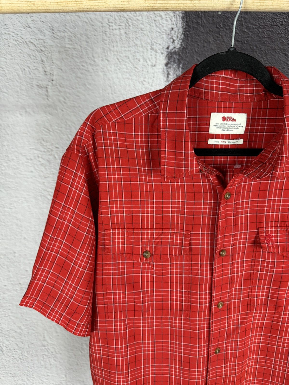 Fjallraven Fjallraven Abisko Cool Shirt SS Red checkered Size US XXL / EU 58 / 5 - 3 Thumbnail