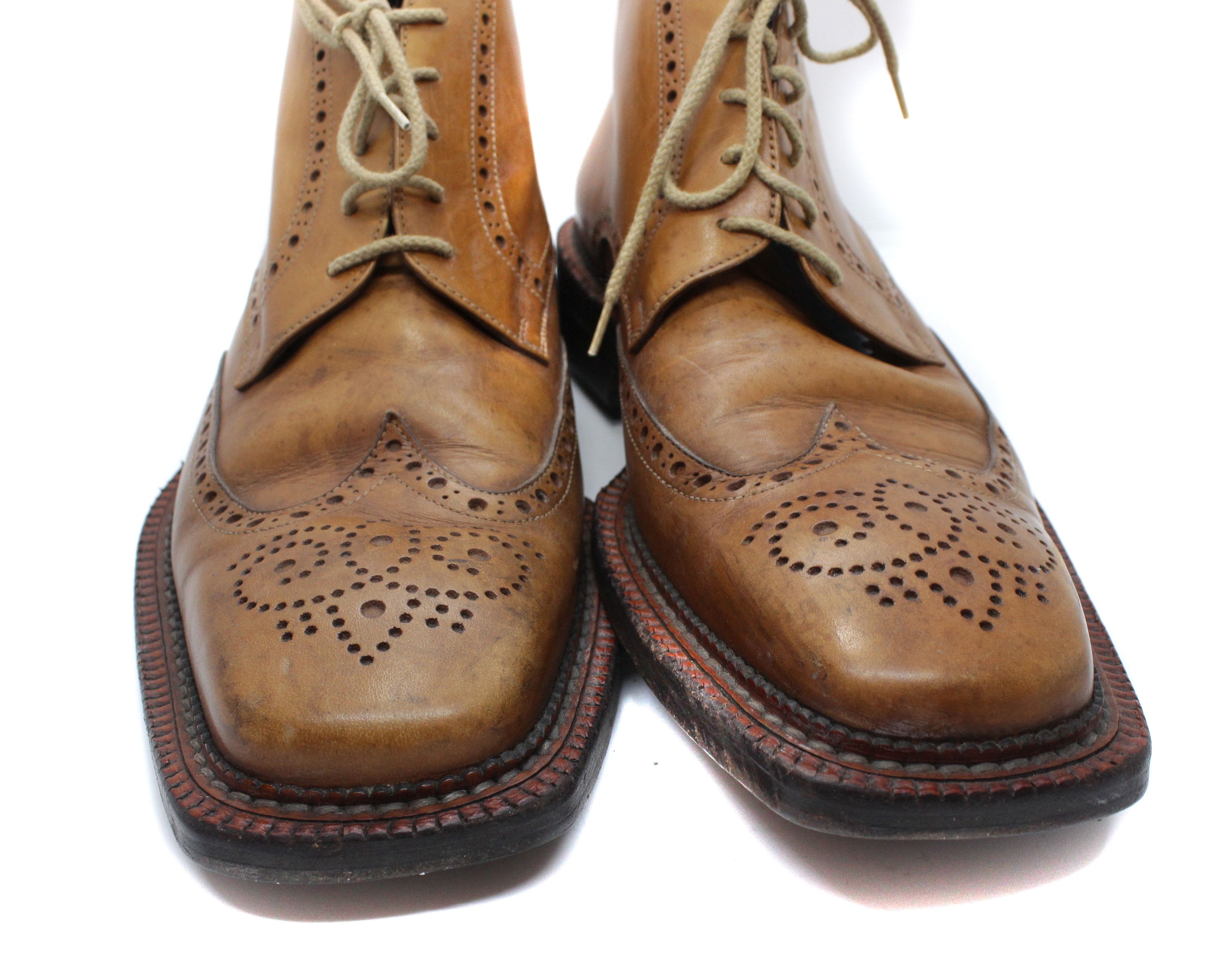 Sears Leather Oxford Brogue Boots Size US 10 / EU 43 - 4 Thumbnail