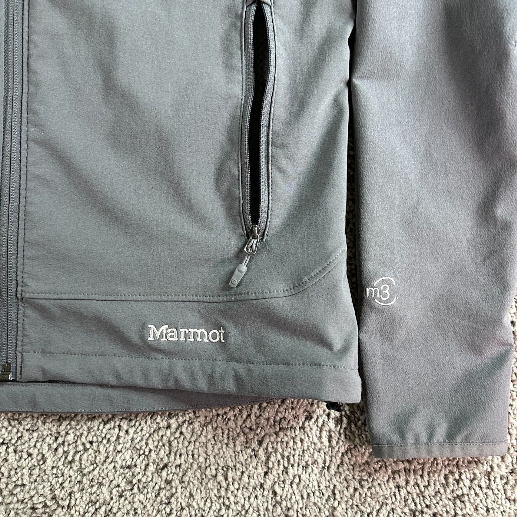 Marmot Marmot Tempo Jacket Womens M Gray Water Repellant Full Zip Coat Logo Pockets Casual Outdoor Size M / US 6-8 / IT 42-44 - 3 Thumbnail