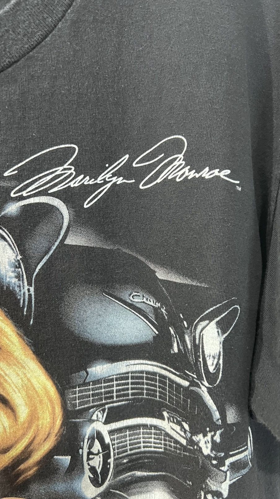 Band Tees × Vintage ‘90s Marilyn Monroe with a 1957 Chevrolet Bel Air Size XL Size US XL / EU 56 / 4 - 4 Thumbnail
