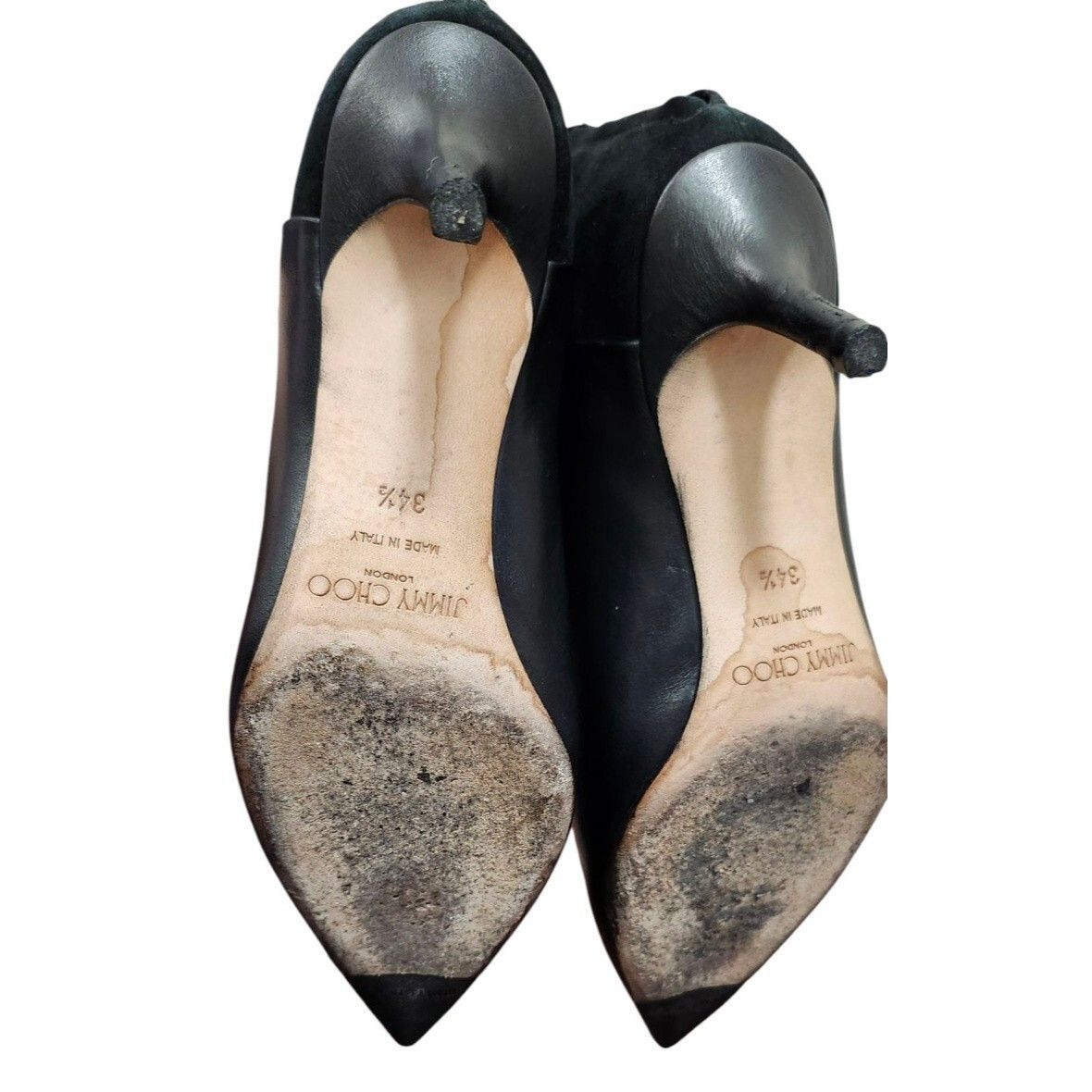 Jimmy Choo Jimmy Choo Black Suede/Leather Ankle Booties Women's Size US 4.5 / IT 34.5 - 13 Thumbnail