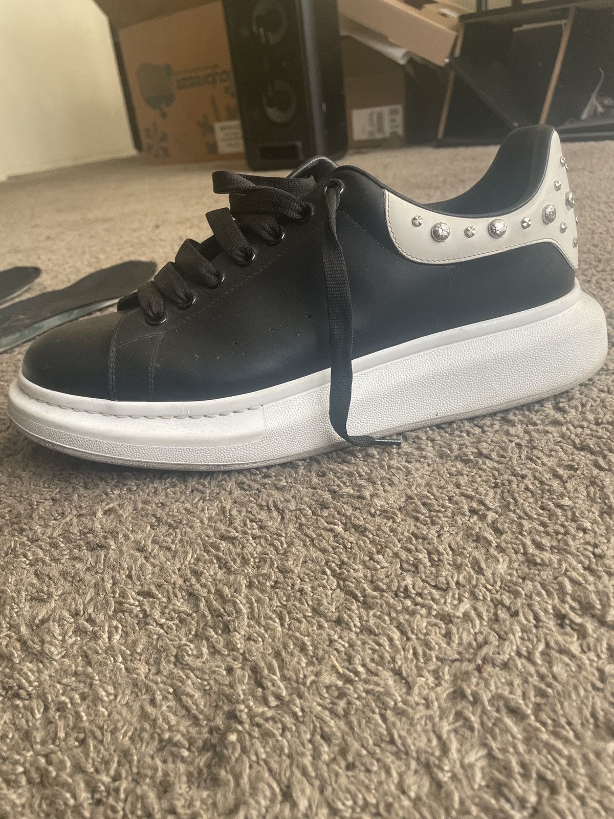 Alexander McQueen Black Studded Alexander McQueen Sneaker Size US 12 / EU 45 - 10 Thumbnail