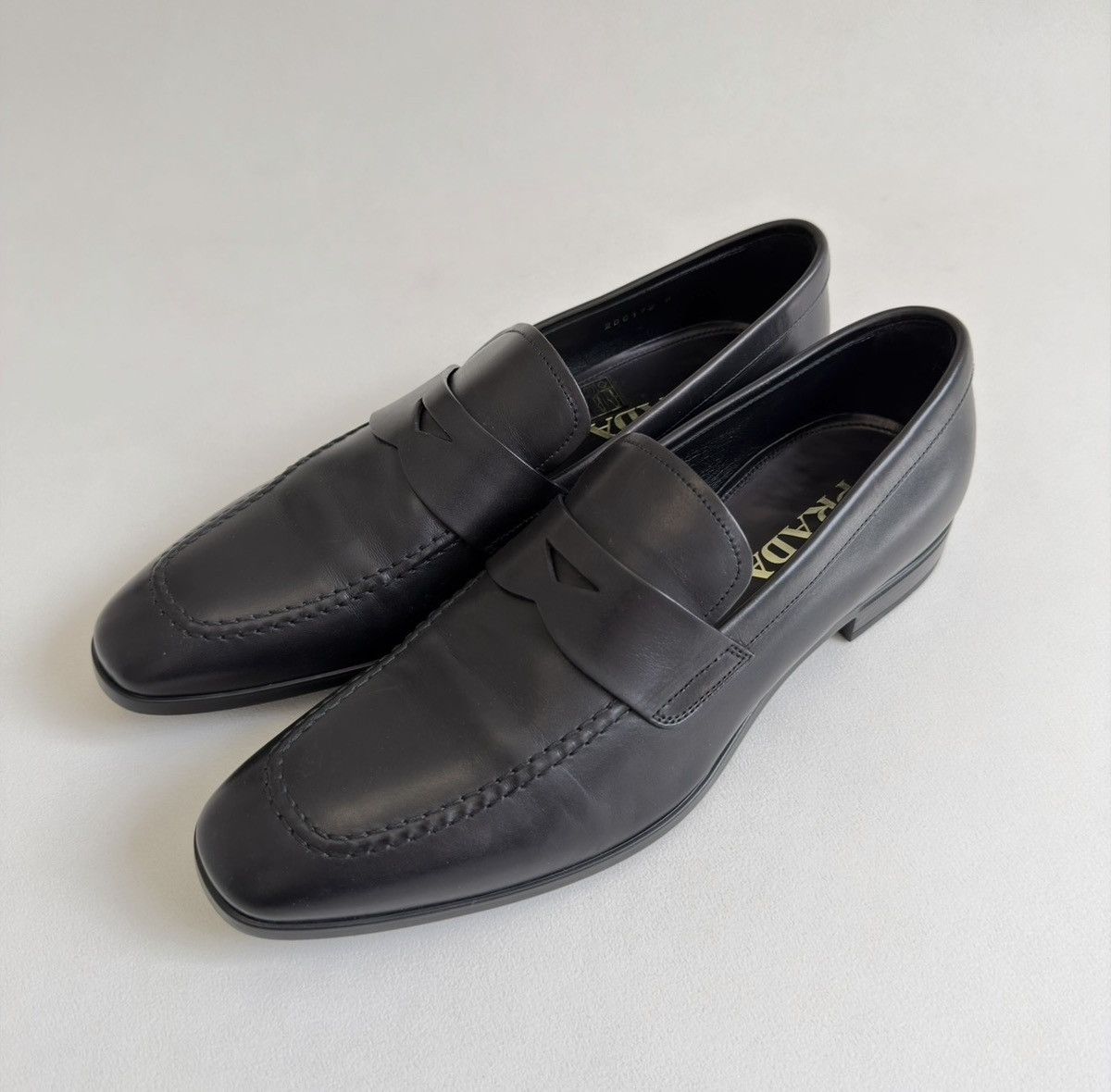 Prada Black Leather ‘Low Profile’ Loafers Size US 9 / EU 42 - 12 Thumbnail