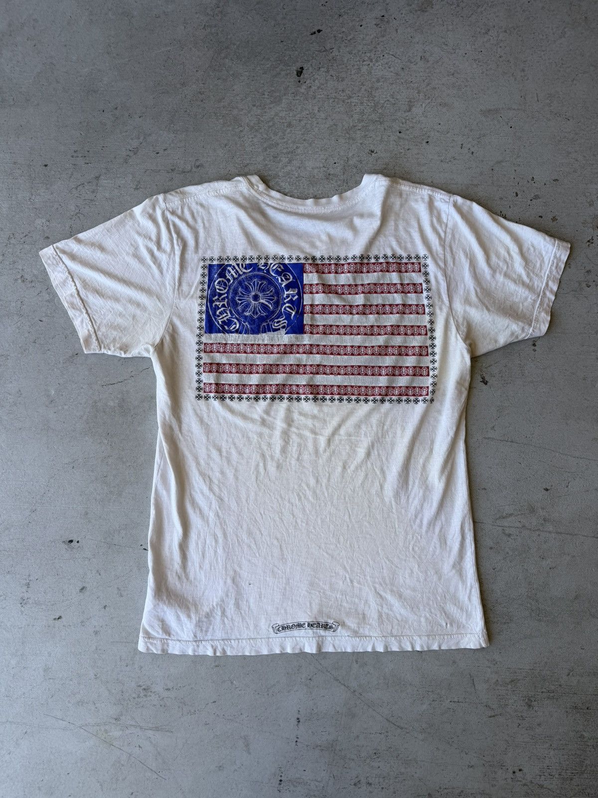 Chrome Hearts chrome hearts american flag print short sleeve tee