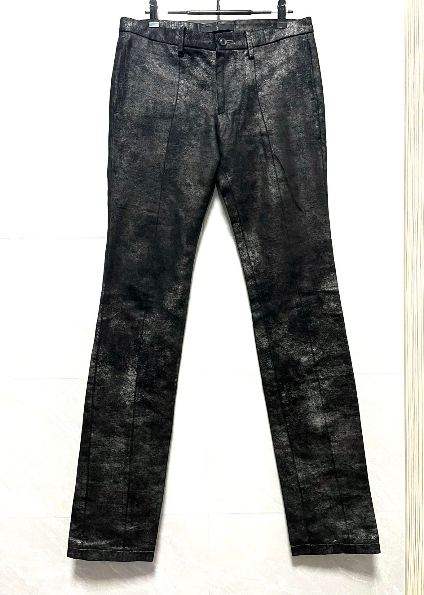 Julius 7 Distressed Silver Gray Pants