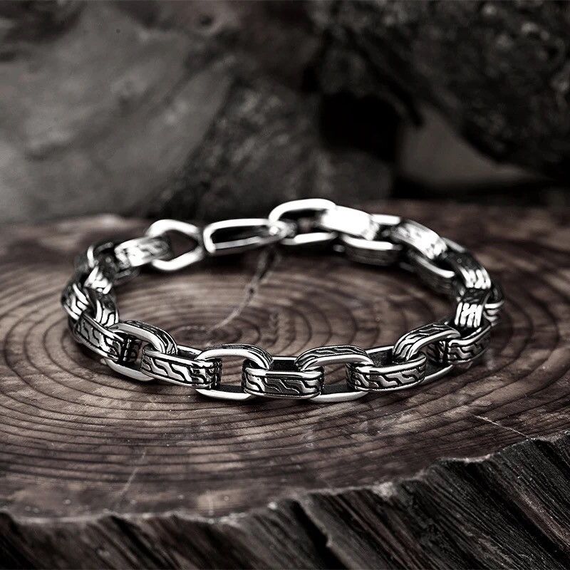 Other Bangle Male Retro Pattern O-shaped chain wristband Size ONE SIZE - 2 Thumbnail