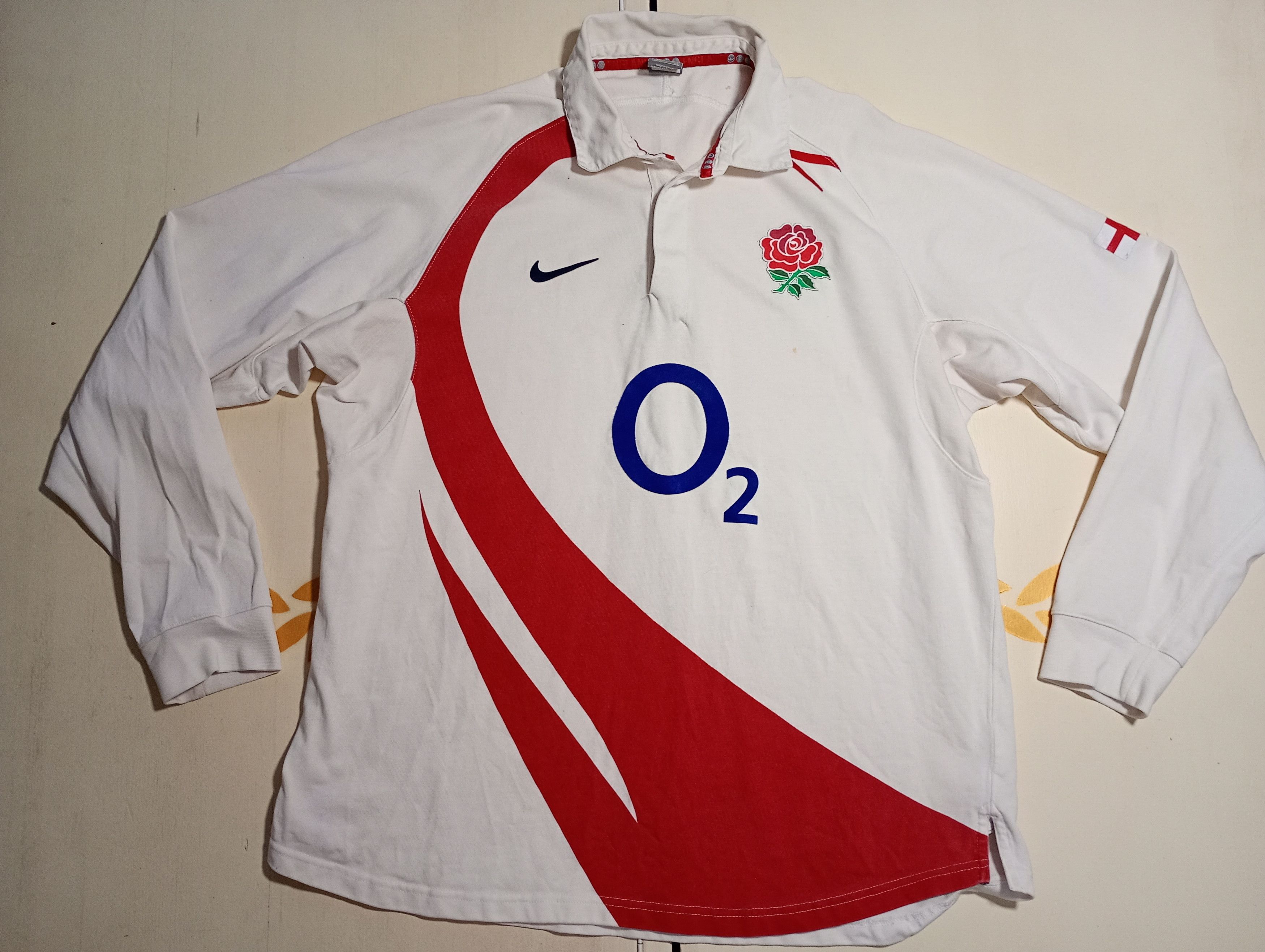 Nike Nike England Team Rugby Shirt Y2K 2003-2004 Size US XXL / EU 58 / 5 - 2 Thumbnail