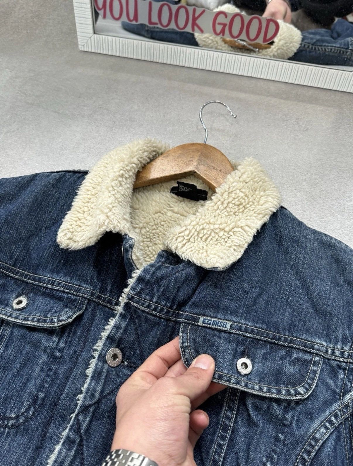 Diesel Diesel Vintage Sherpa Retro 90s Sherpa Jeans Denim Jacket Size US M / EU 48-50 / 2 - 5 Thumbnail
