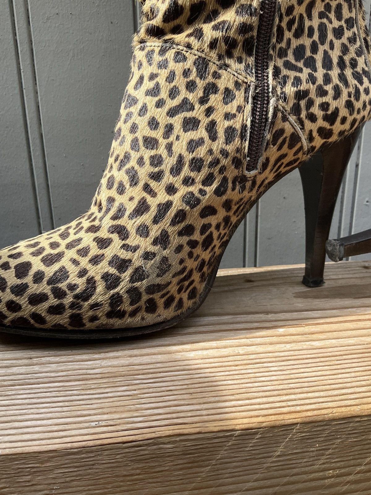 Vintage Sexy leopard boots stiletto heel Size US 10 / IT 40 - 6 Thumbnail