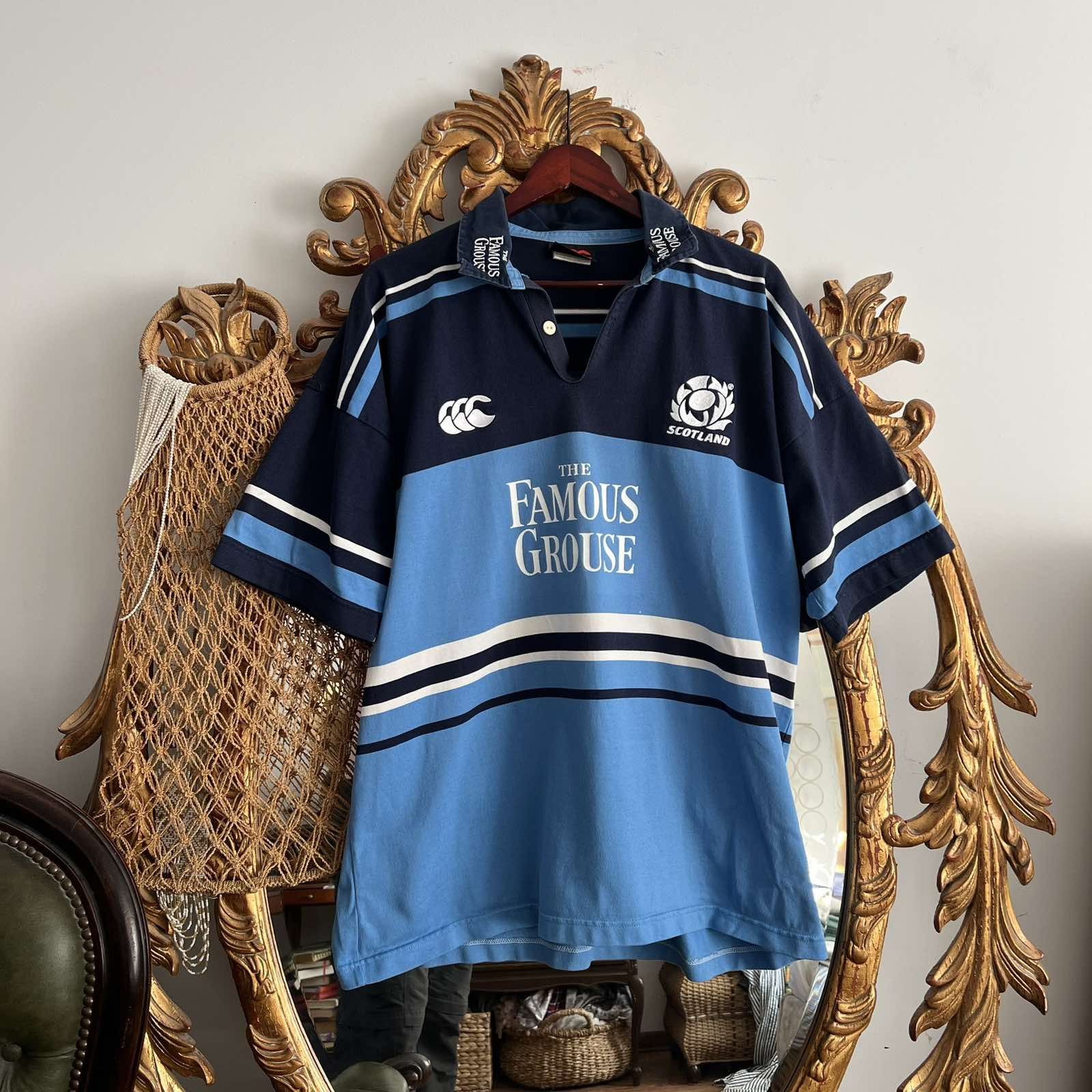 Canterbury of New Zealand Rare Canterbury Scotland Famous Grouse Rugby Shirt Vintage Size US XXL / EU 58 / 5 - 1 Thumbnail