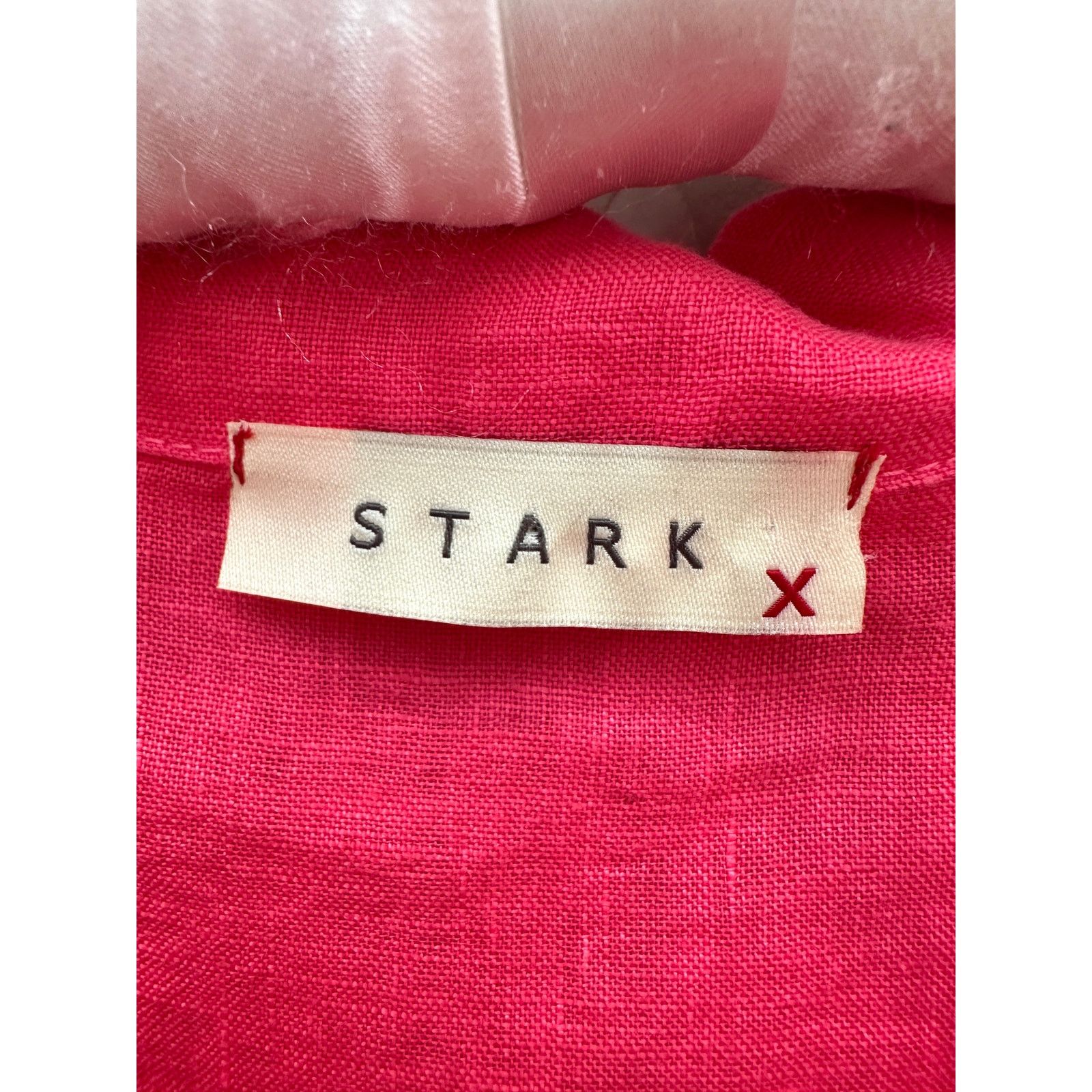 Other STARK X Hot Pink Linen Lagenlook Collared Boxy Oversized Top Size M / US 6-8 / IT 42-44 - 5 Thumbnail